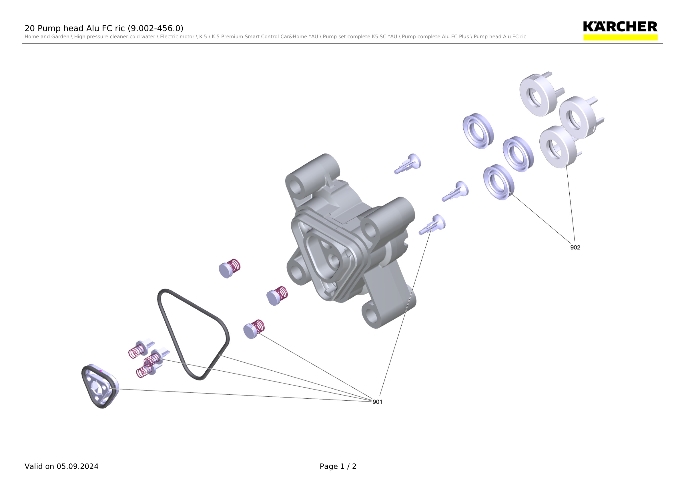 20 Pump head Alu FC ric (9.002-456.0)