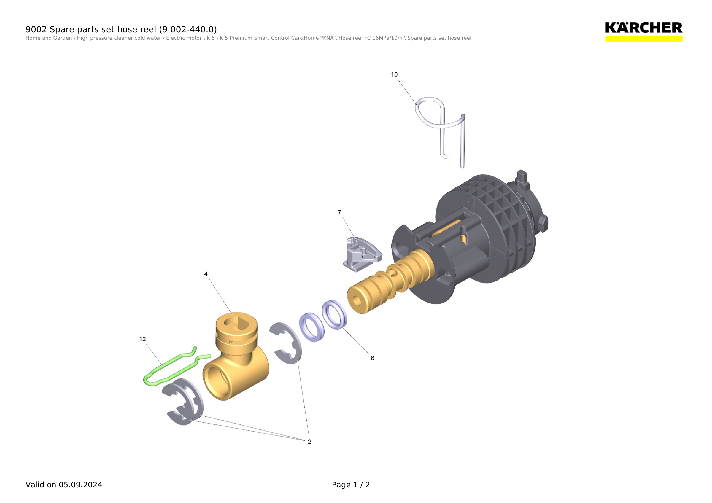 9002 Spare parts set hose reel (9.002-440.0)