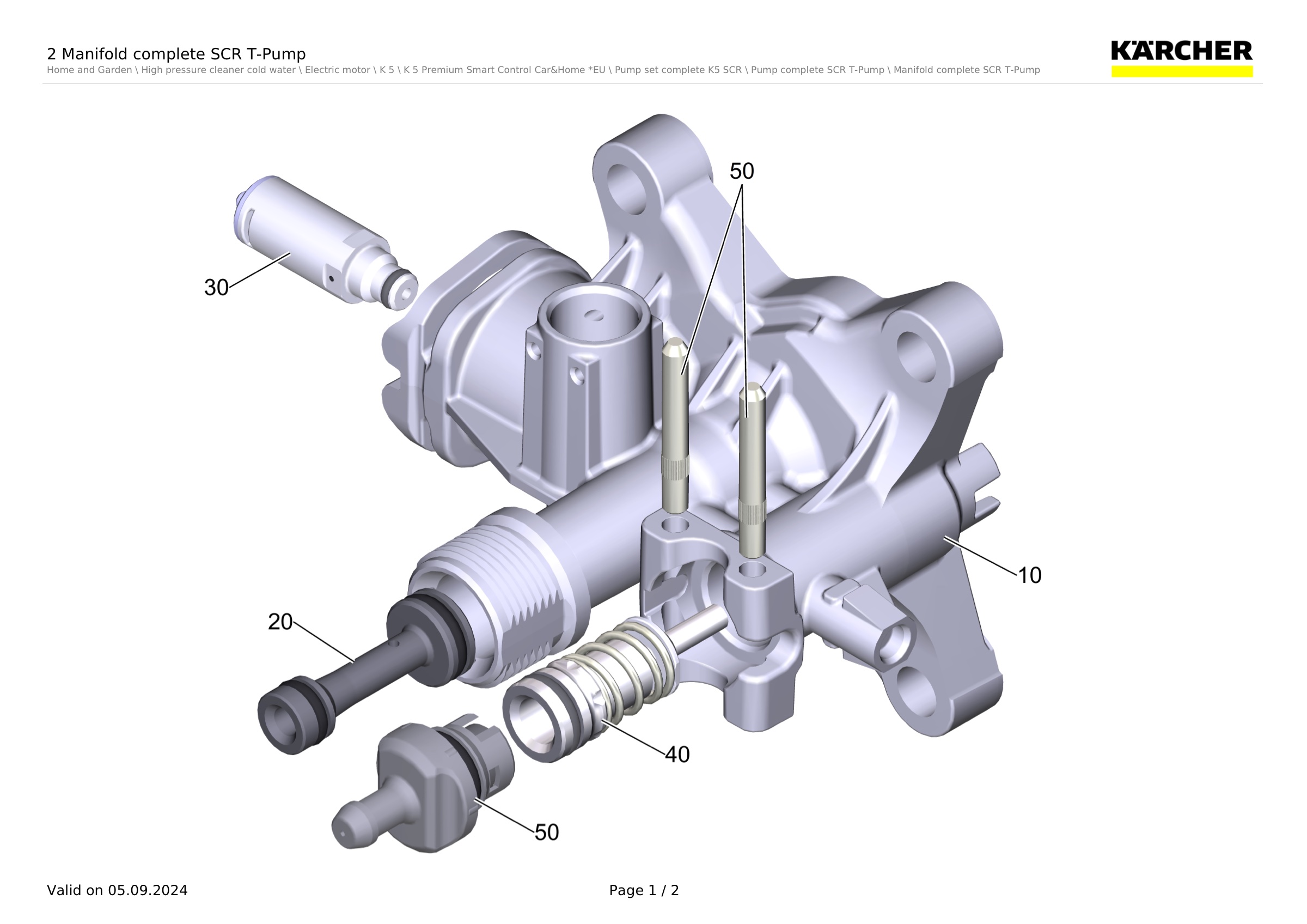 2 Manifold complete SCR T-Pump