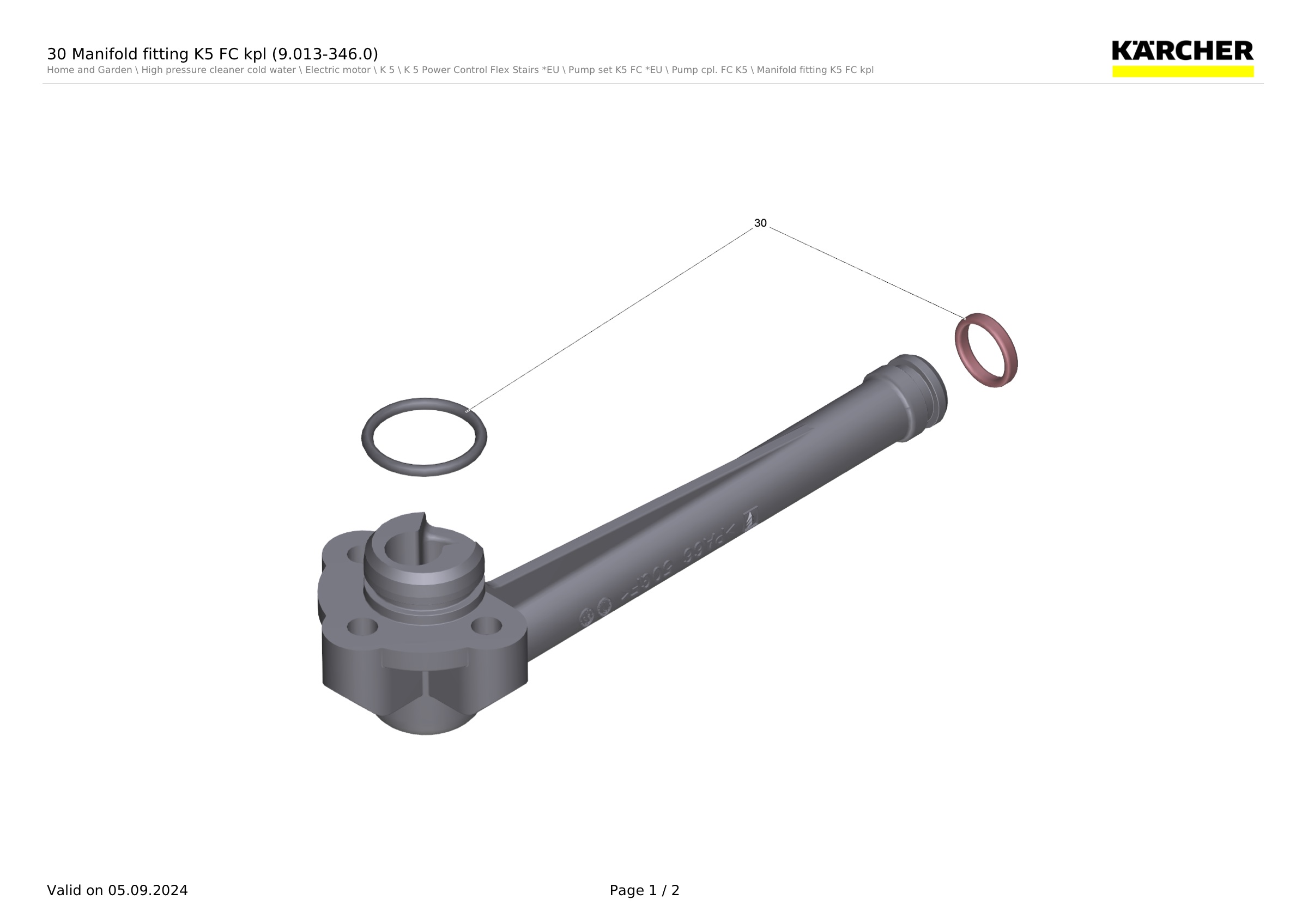 30 Manifold fitting K5 FC kpl (9.013-346.0)