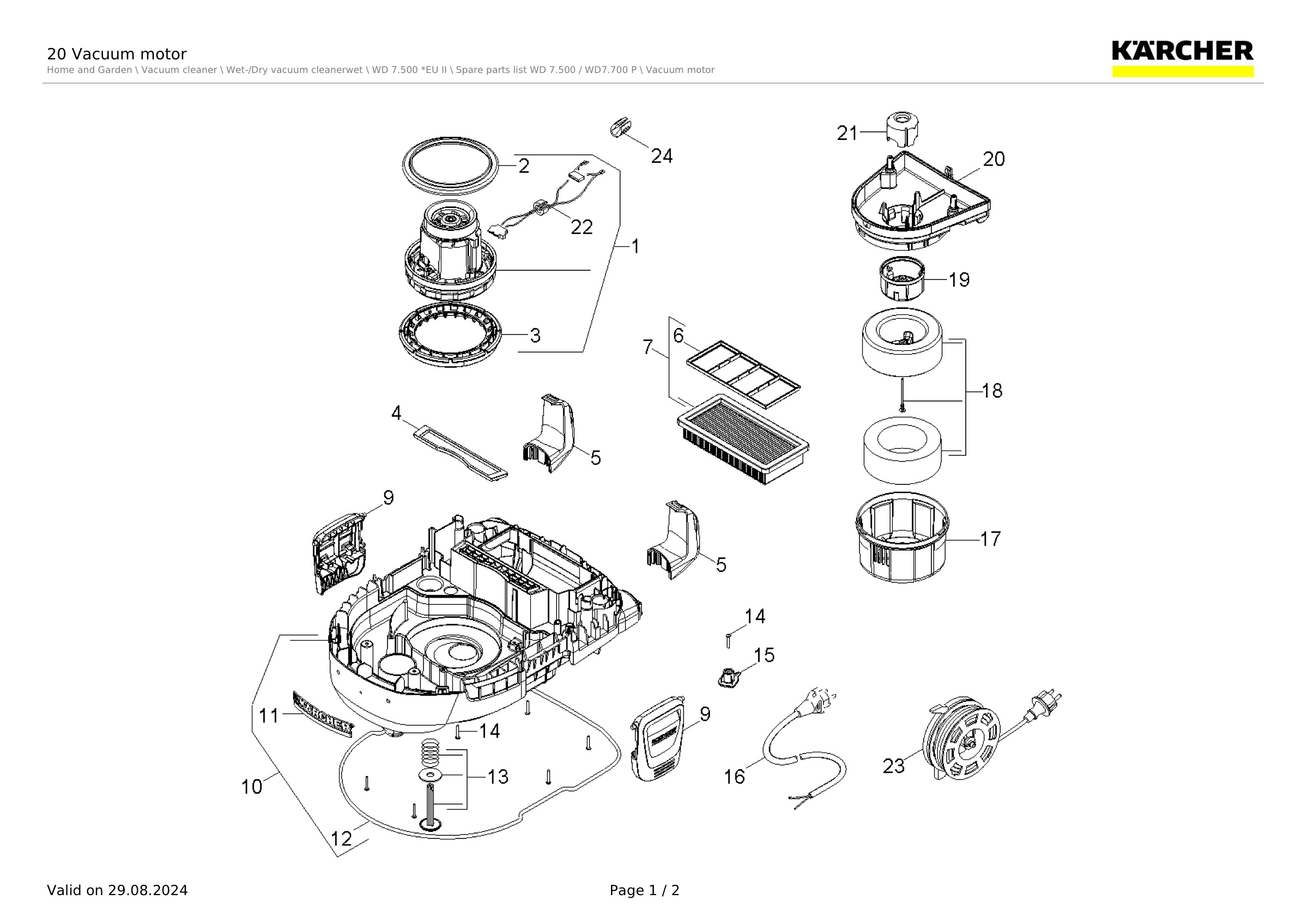20 Vacuum motor