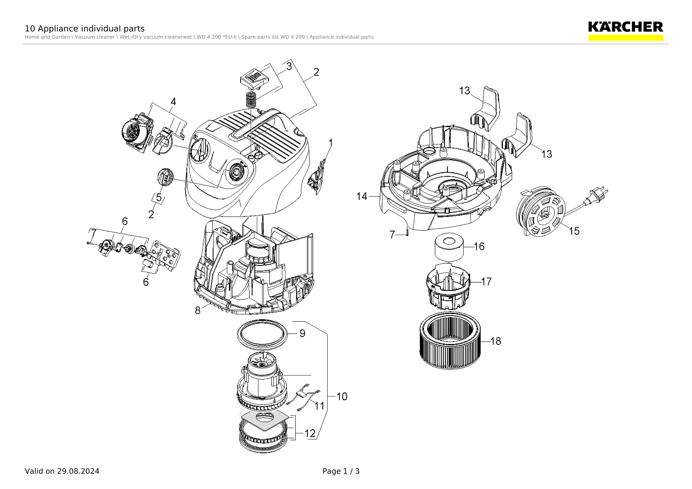 10 Appliance individual parts