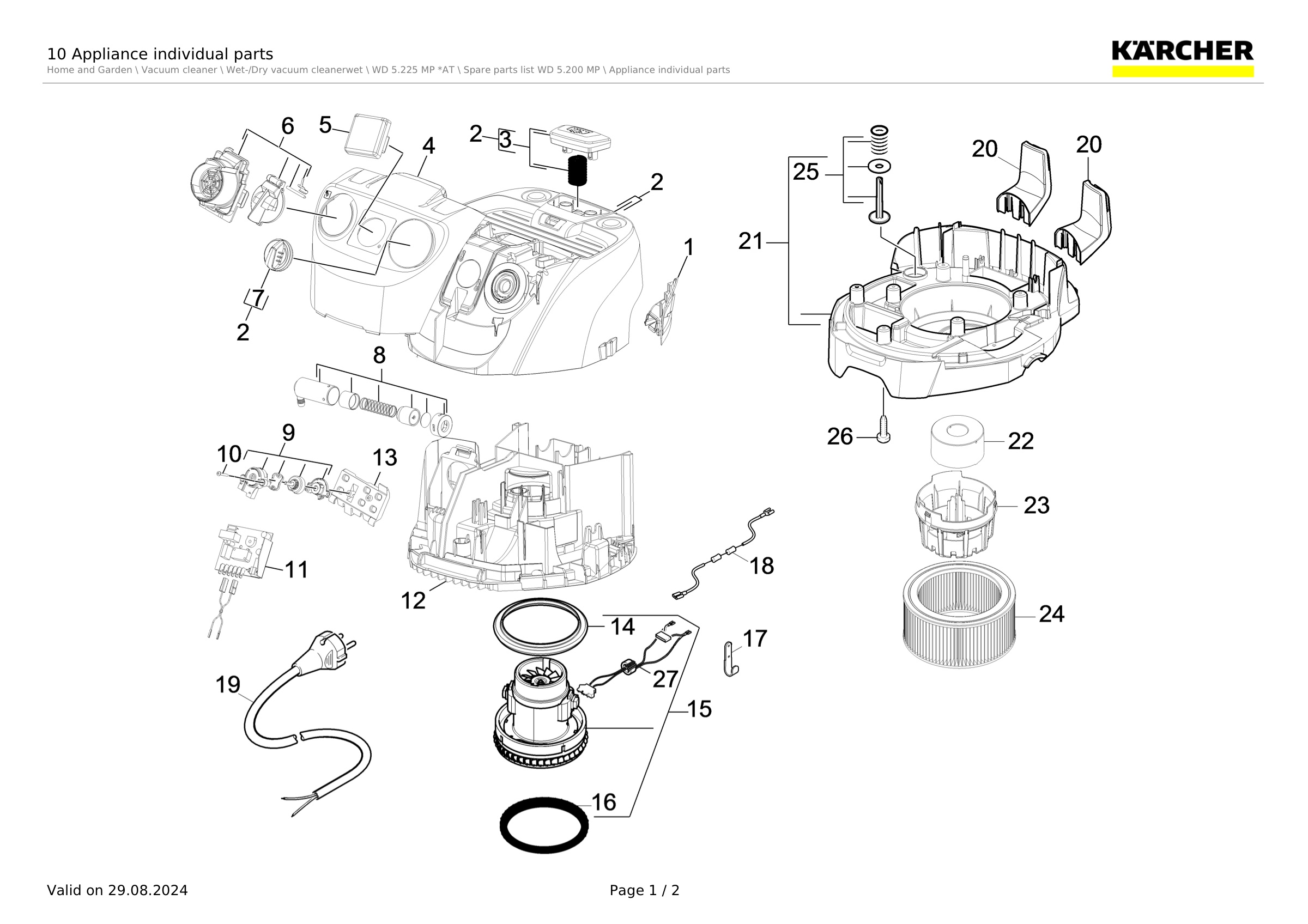 10 Appliance individual parts