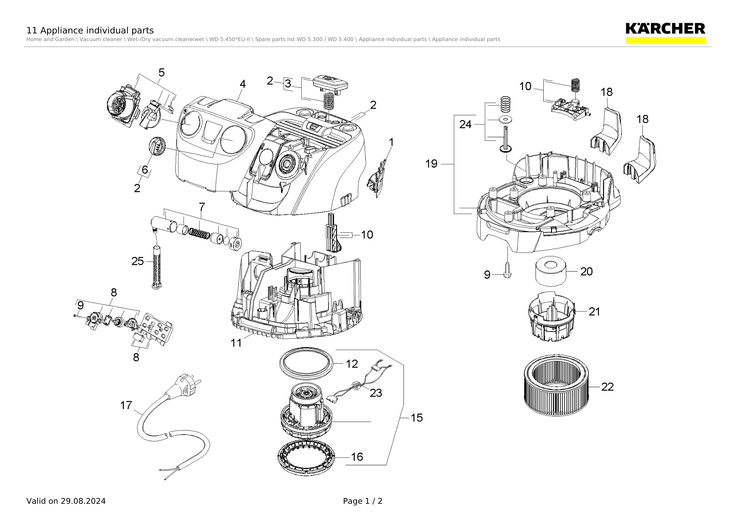 11 Appliance individual parts