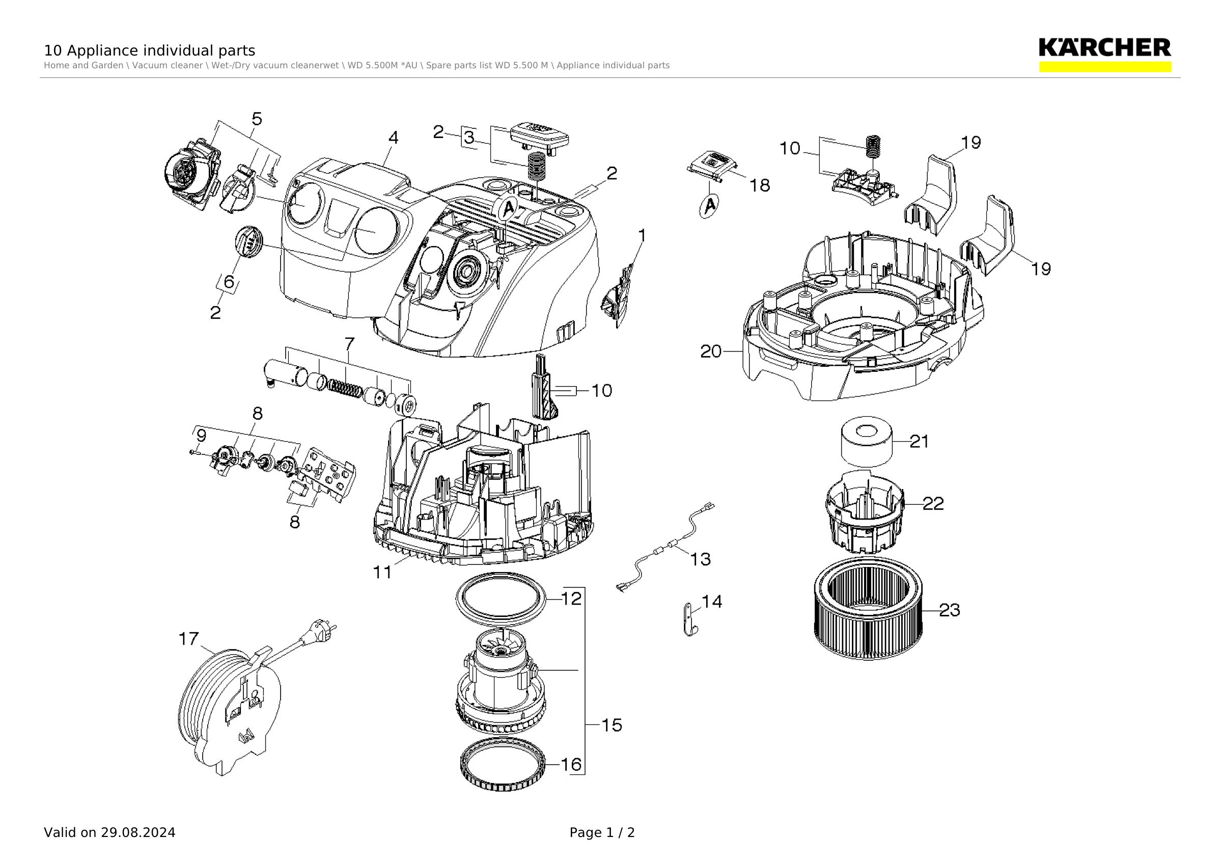 10 Appliance individual parts