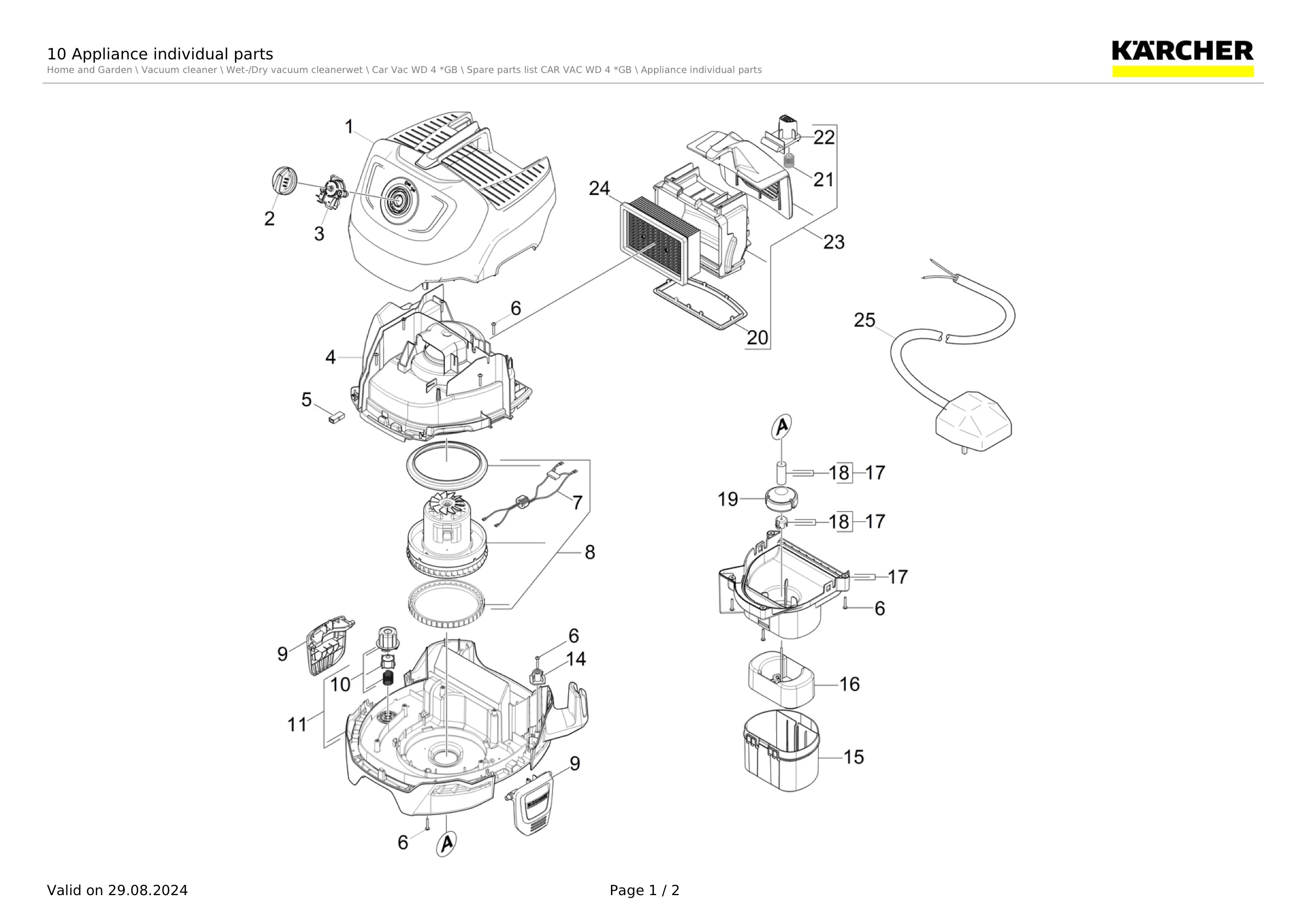 10 Appliance individual parts