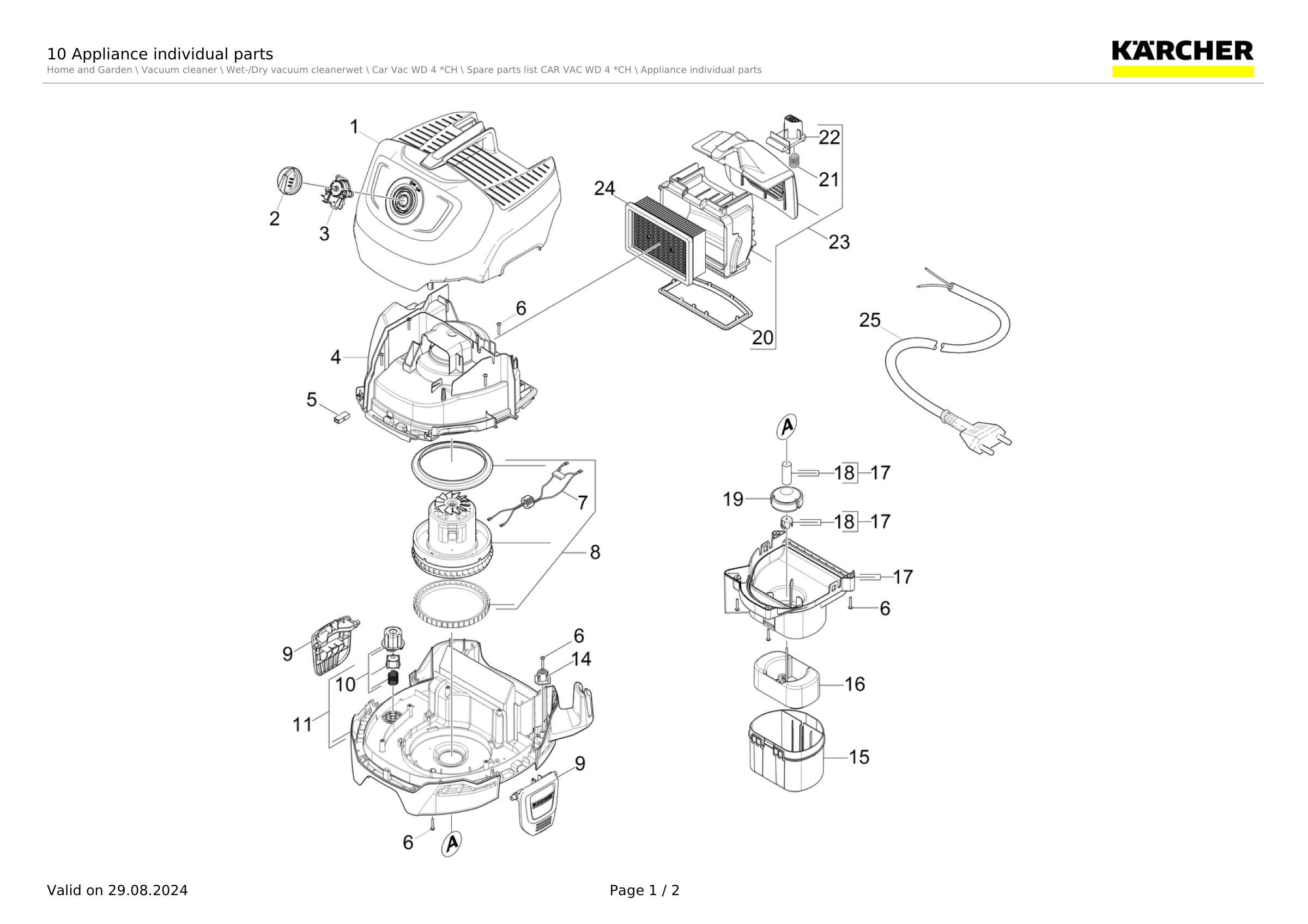 10 Appliance individual parts