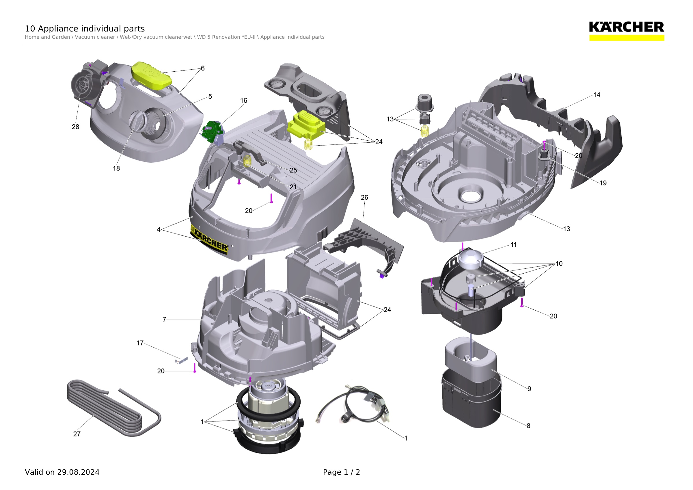 10 Appliance individual parts