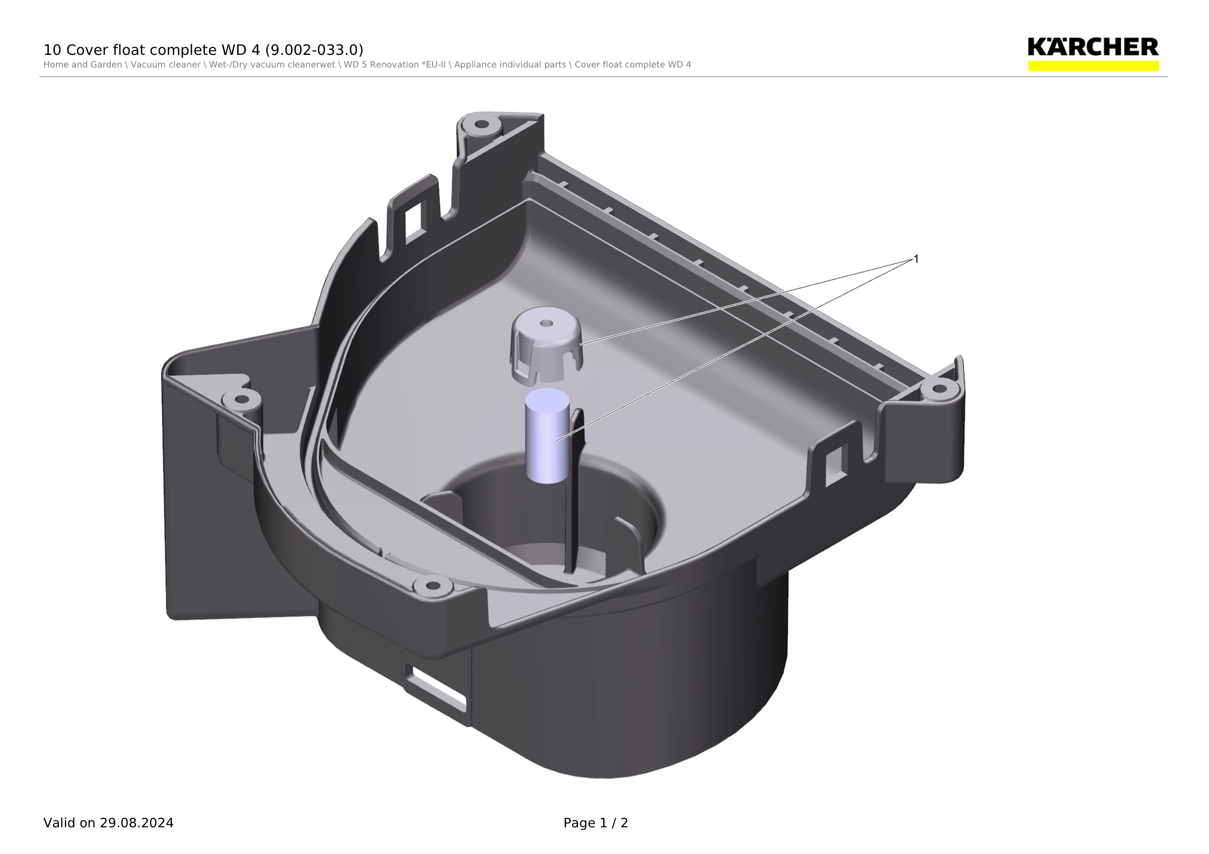 10 Cover float complete WD 4 (9.002-033.0)