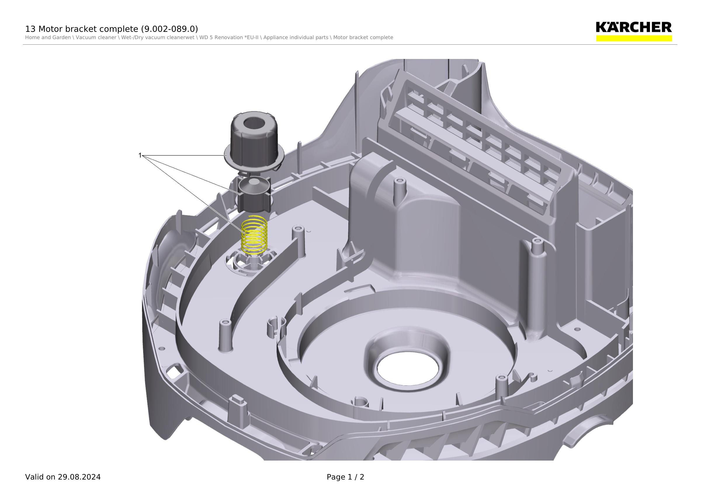 13 Motor bracket complete (9.002-089.0)