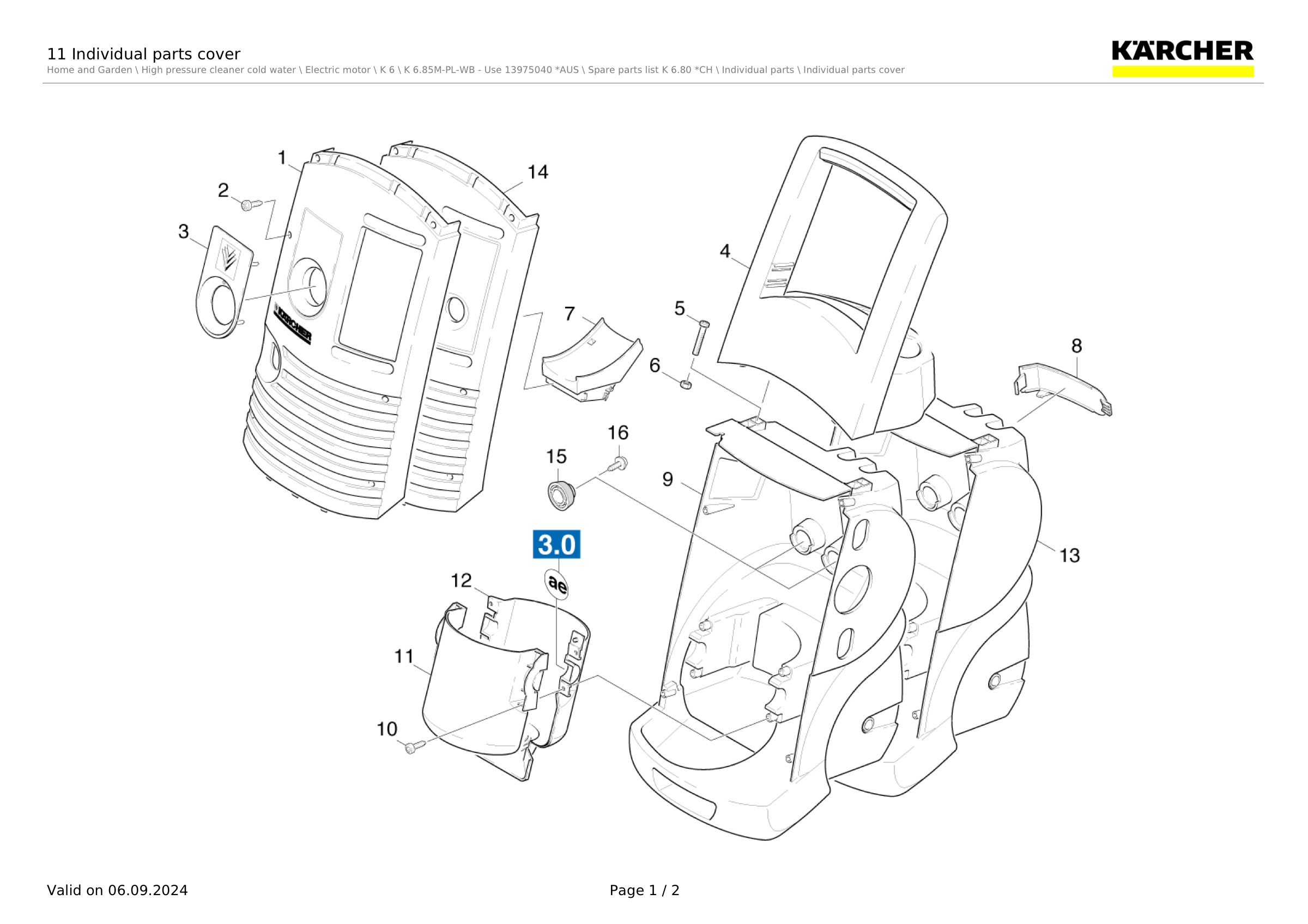 11 Individual parts cover