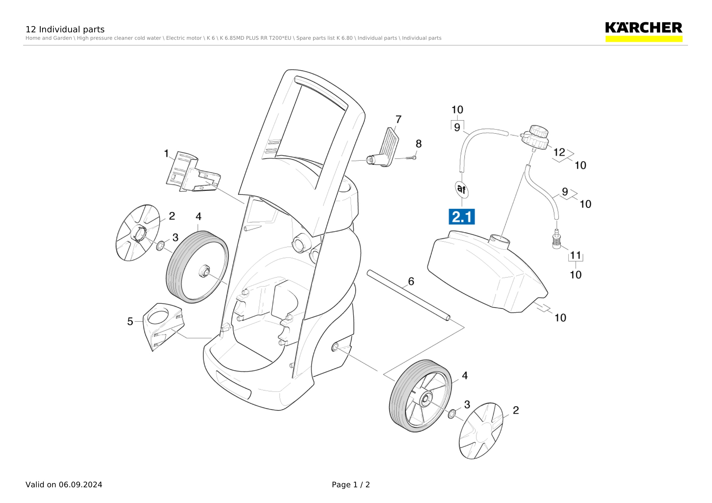 12 Individual parts