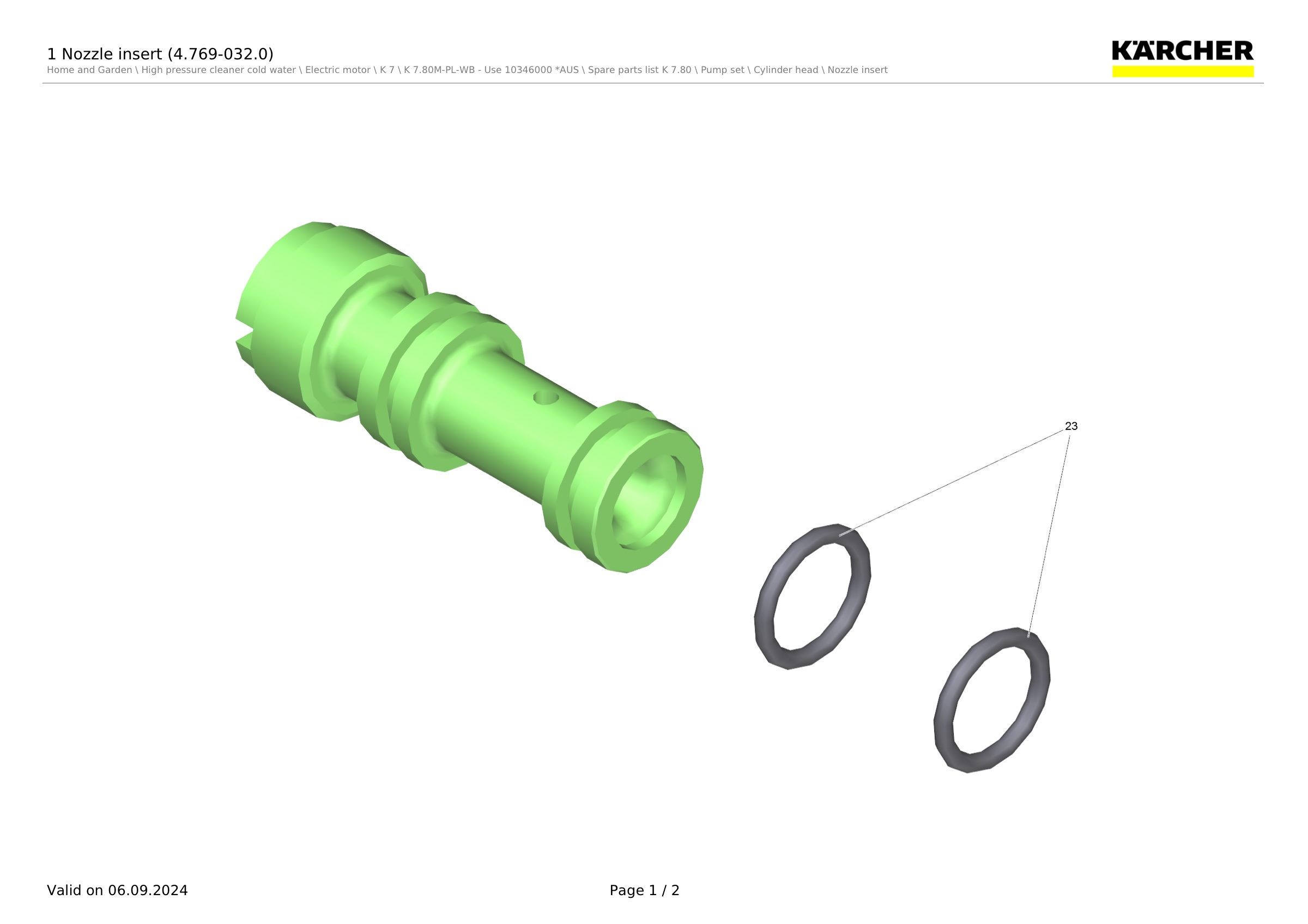 1 Nozzle insert (4.769-032.0)