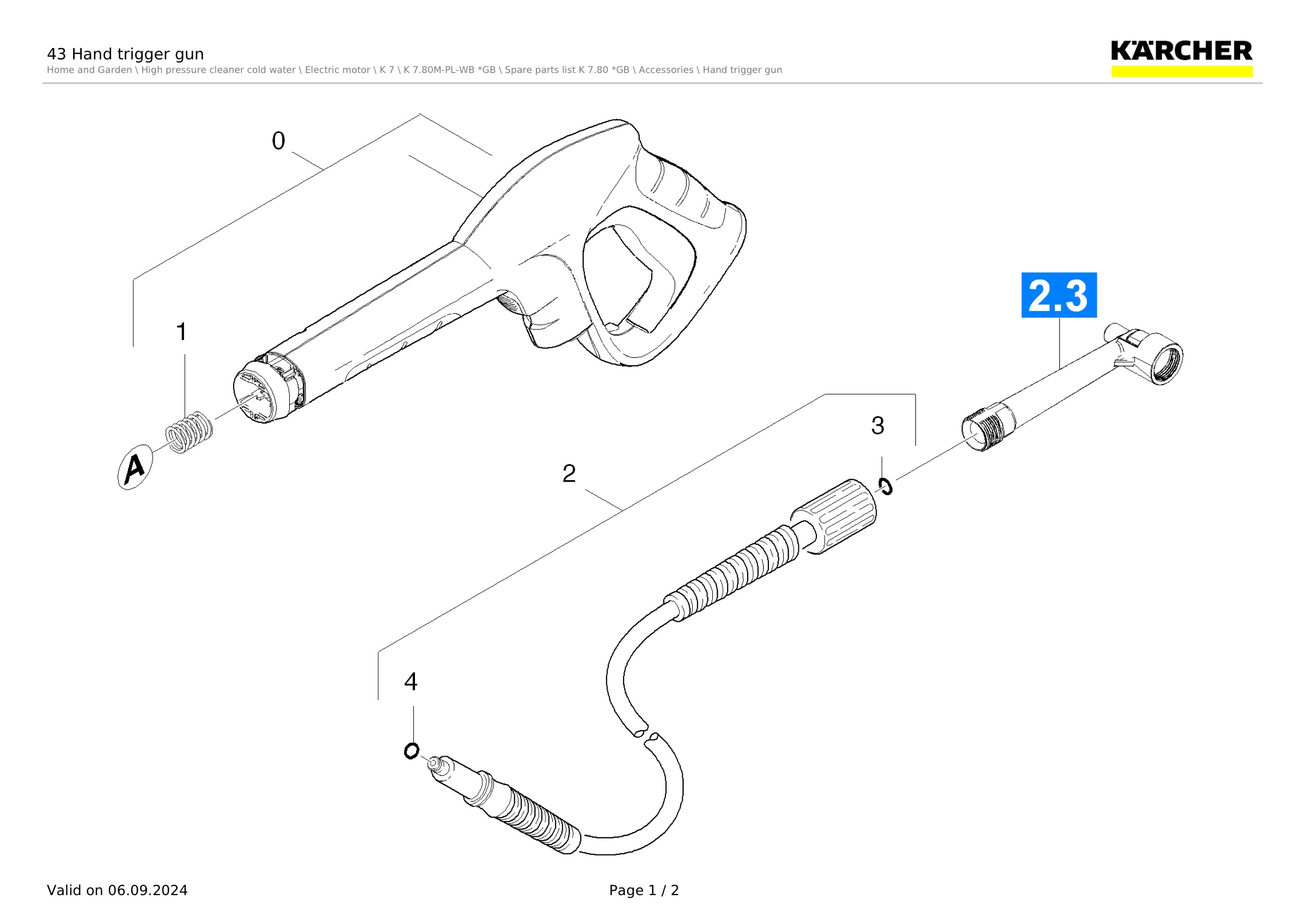 43 Hand trigger gun
