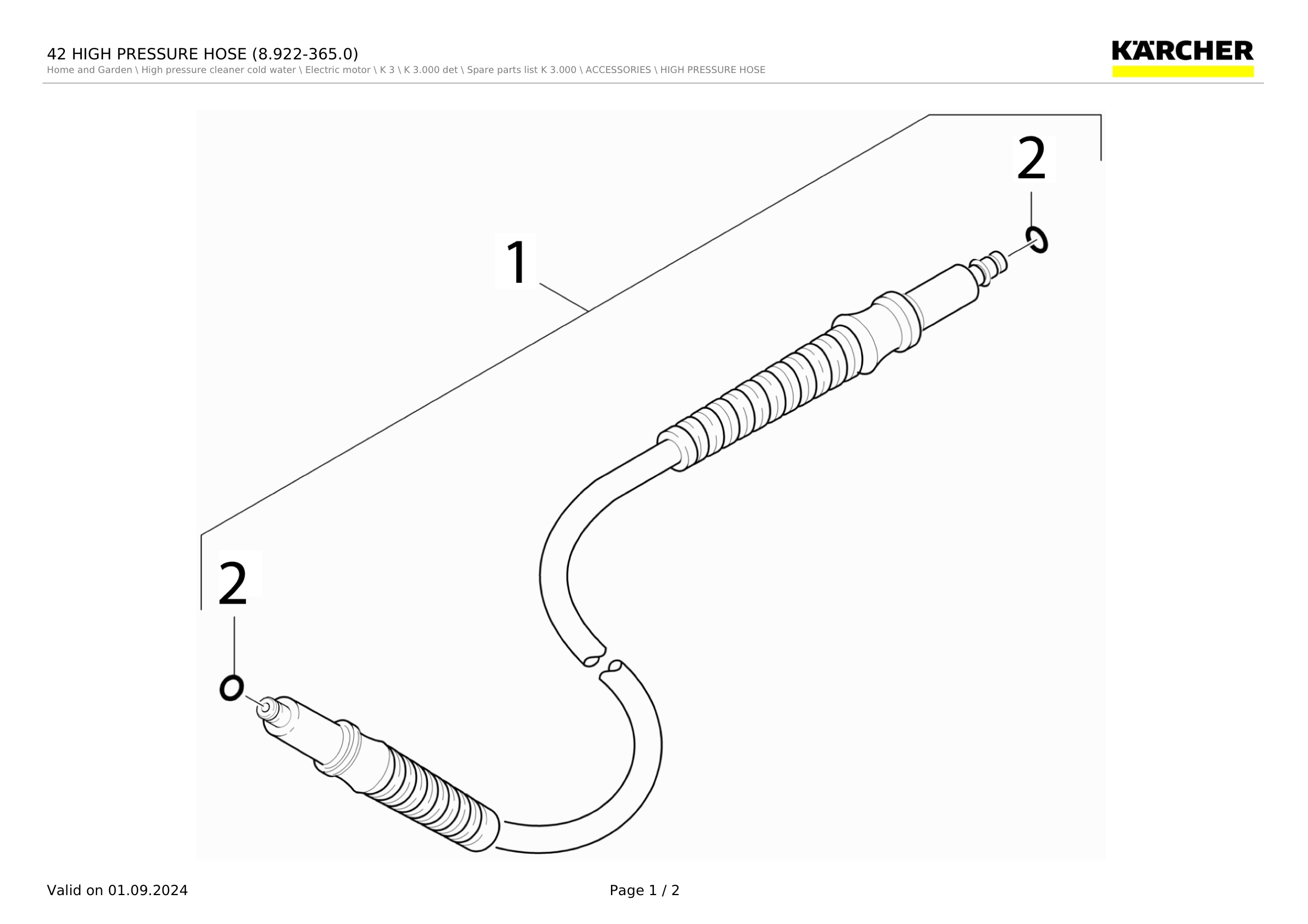 42 HIGH PRESSURE HOSE (8.922-365.0)