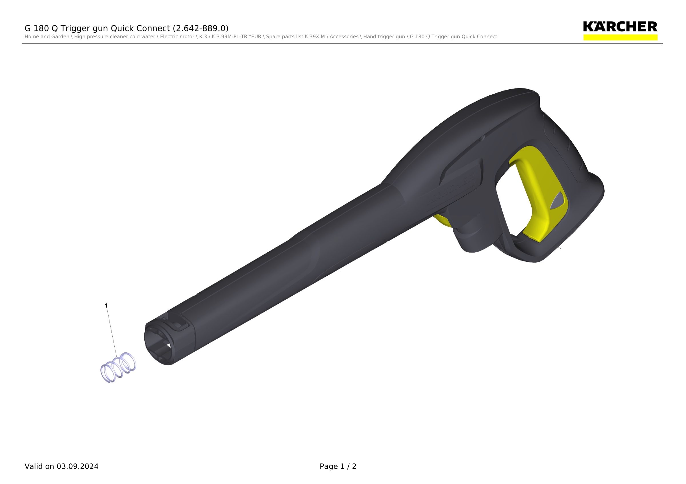 G 180 Q Trigger gun Quick Connect (2.642-889.0)