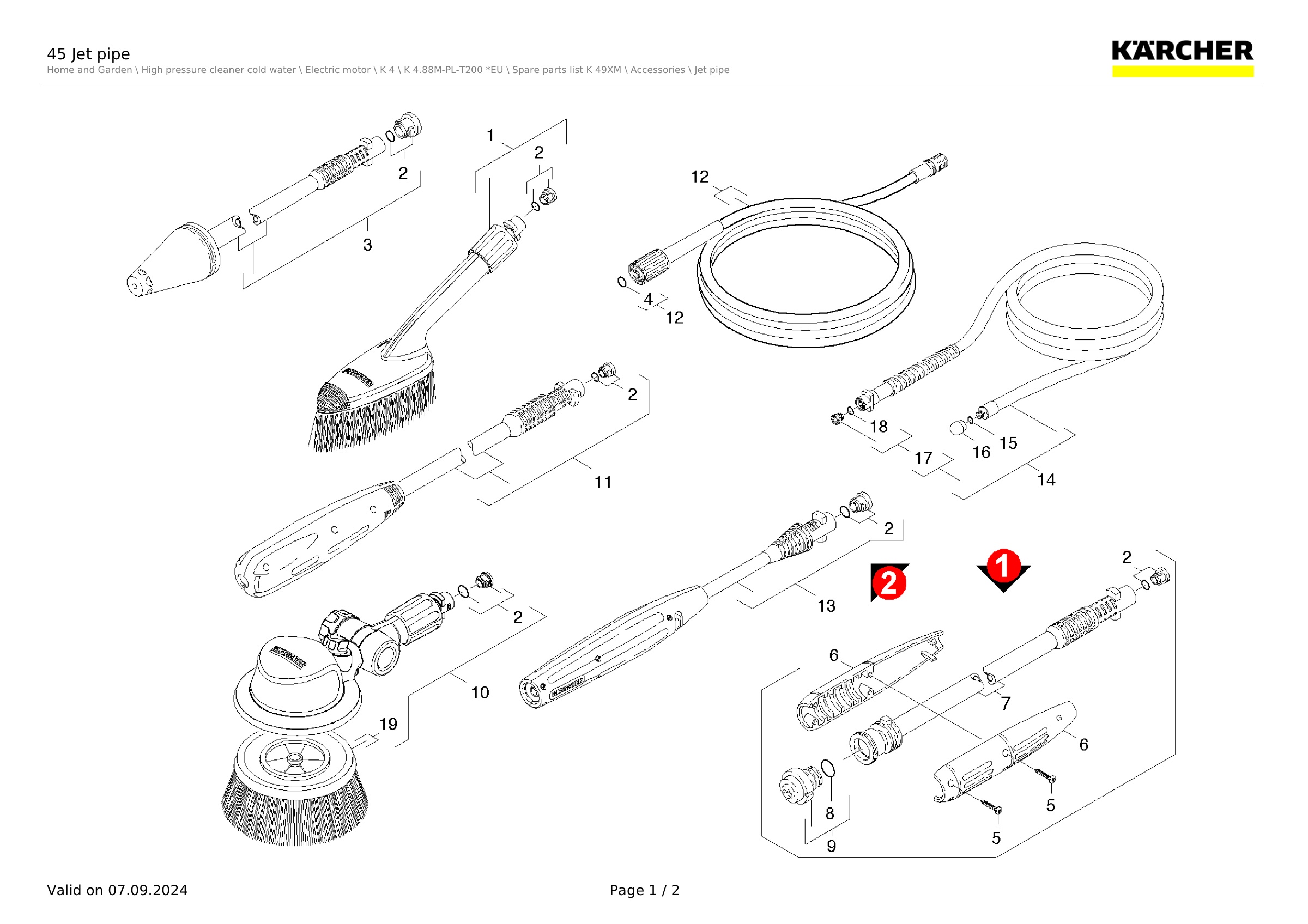 45 Jet pipe