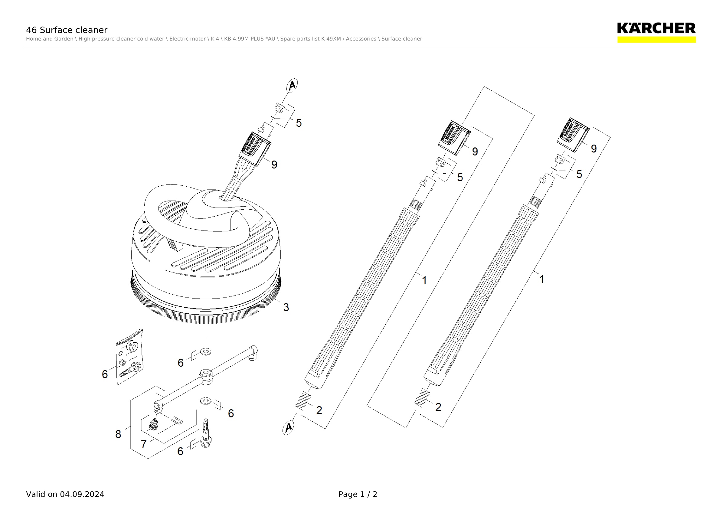 Karcher Pressure Washer KB4.99M-PLUS AU (1.423-517.0) Spares