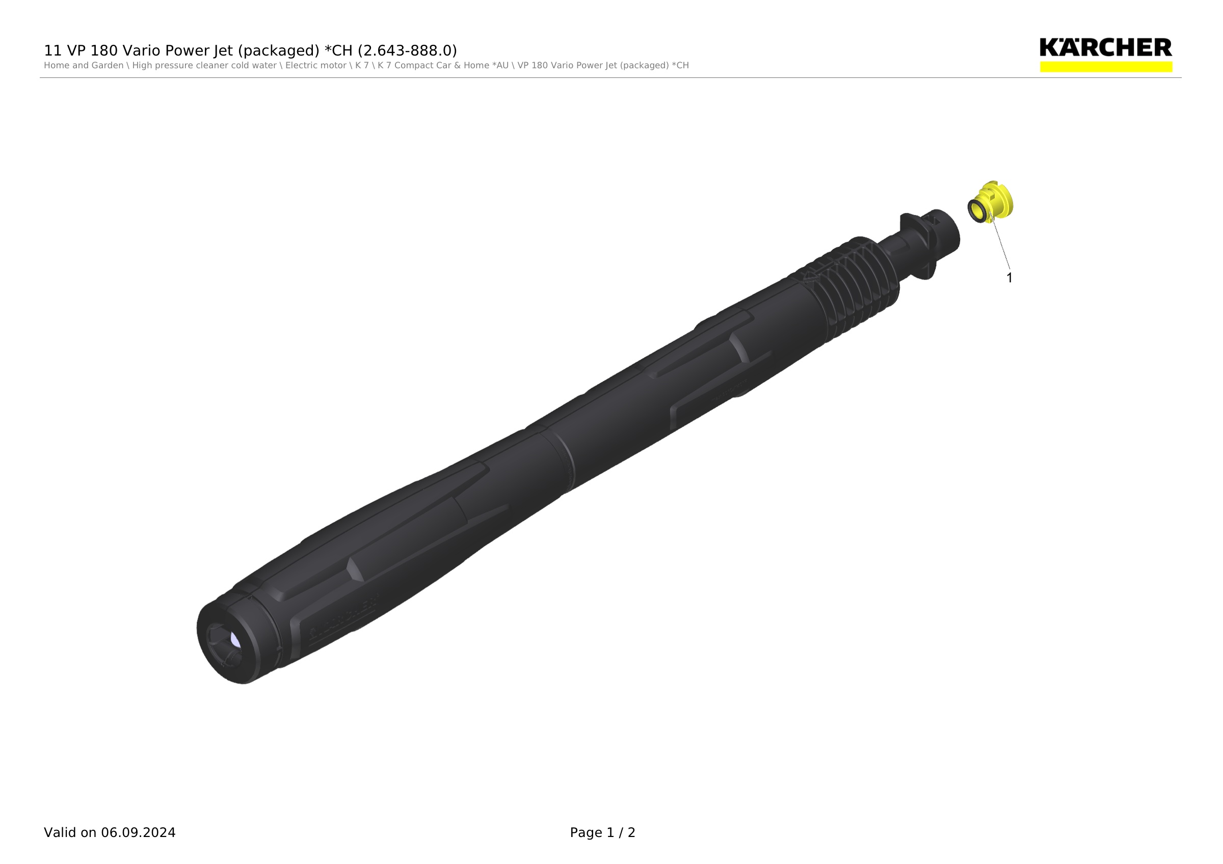 11 VP 180 Vario Power Jet (packaged) *CH (2.643-888.0)