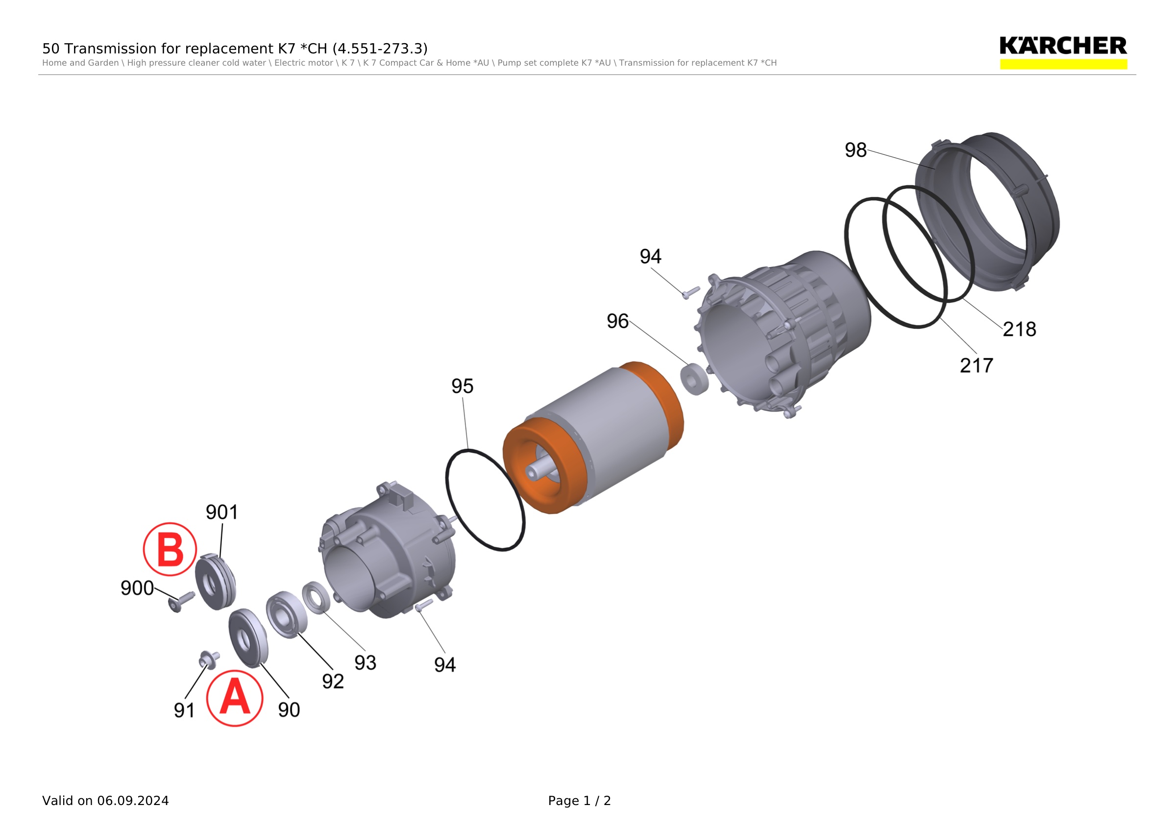 50 Transmission for replacement K7 *CH (4.551-273.3)