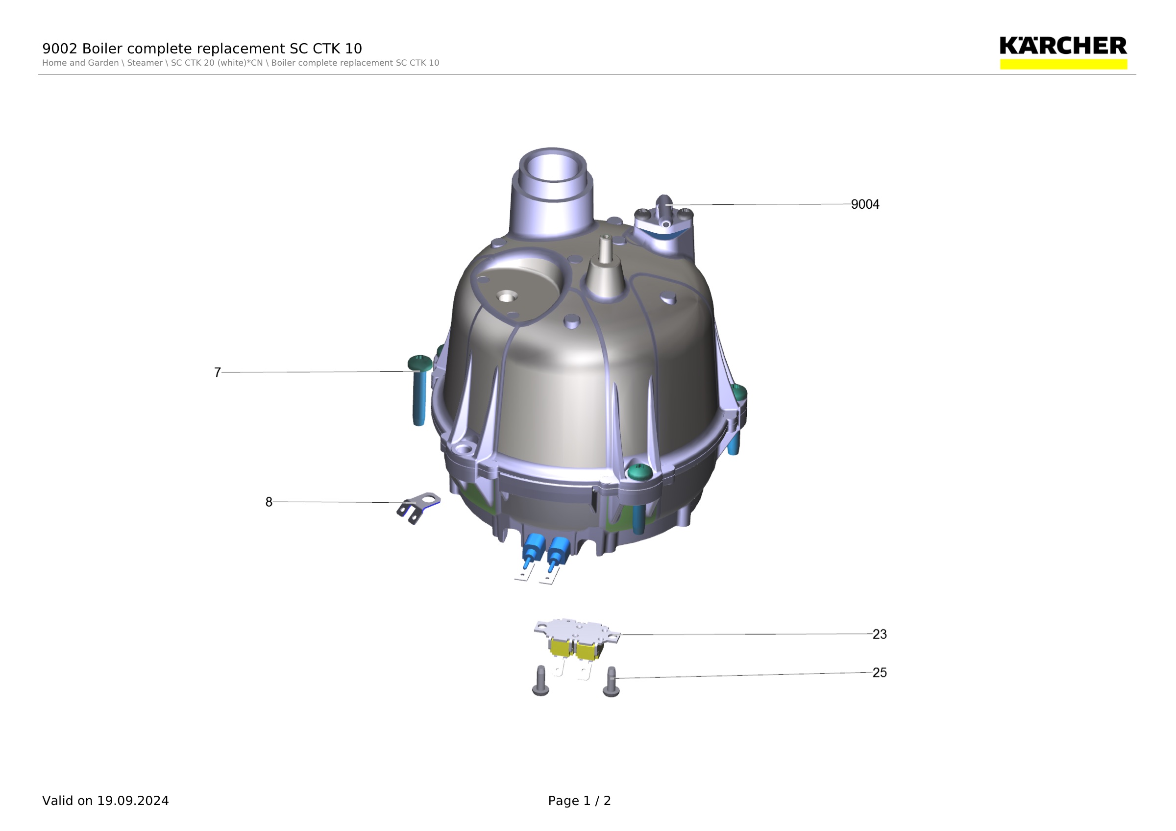 9002 Boiler complete replacement SC CTK 10