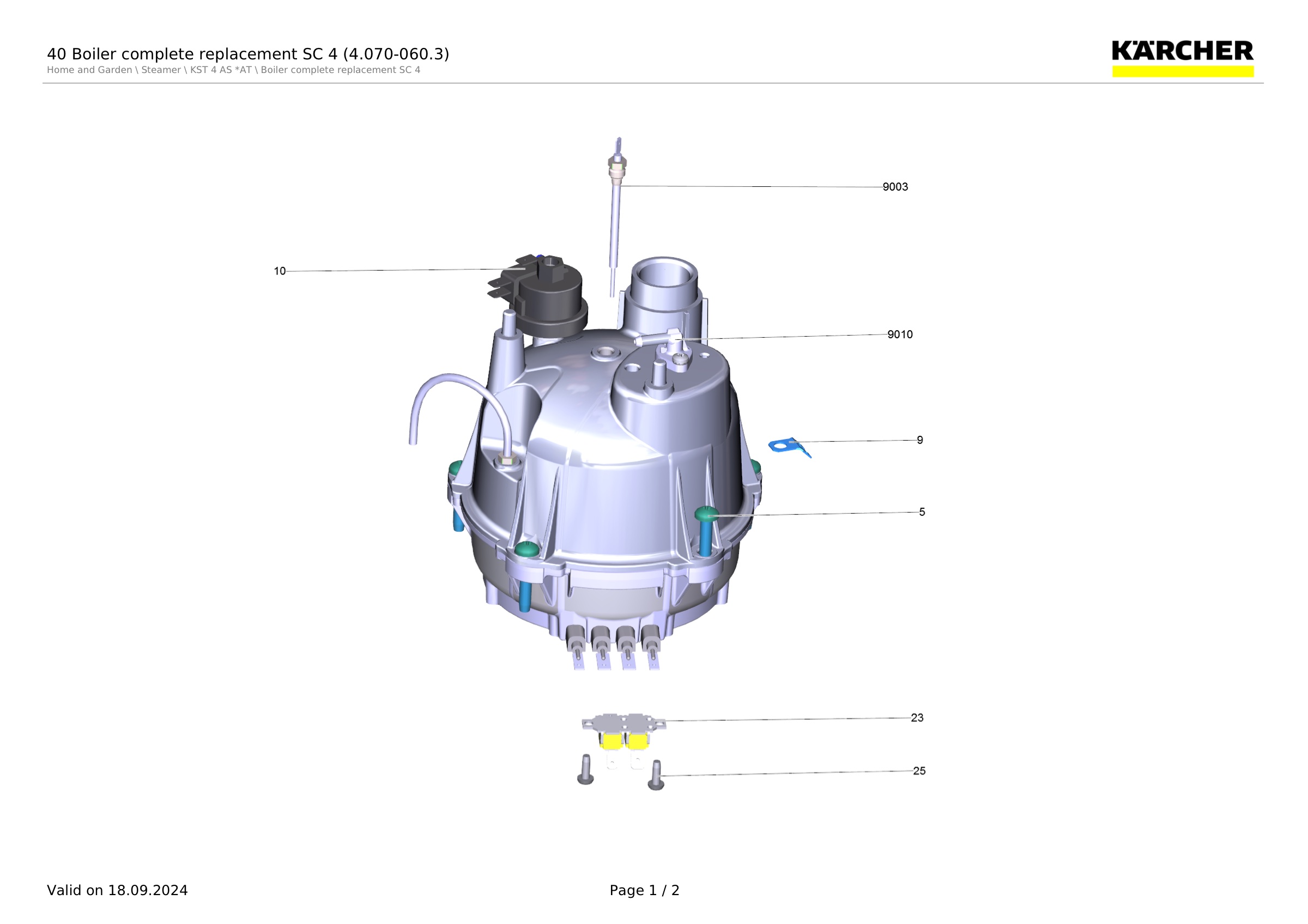 40 Boiler complete replacement SC 4 (4.070-060.3)