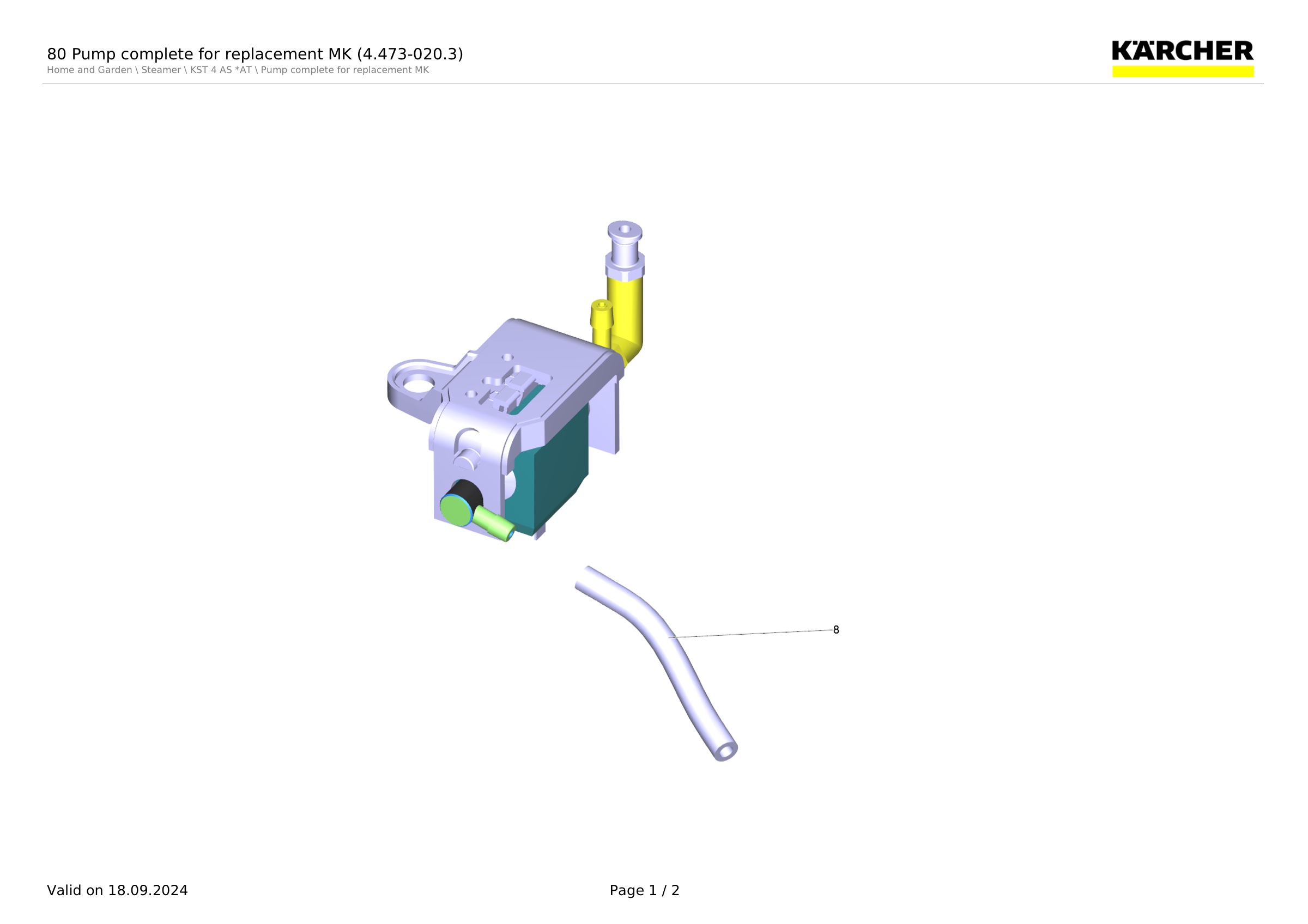 80 Pump complete for replacement MK (4.473-020.3)
