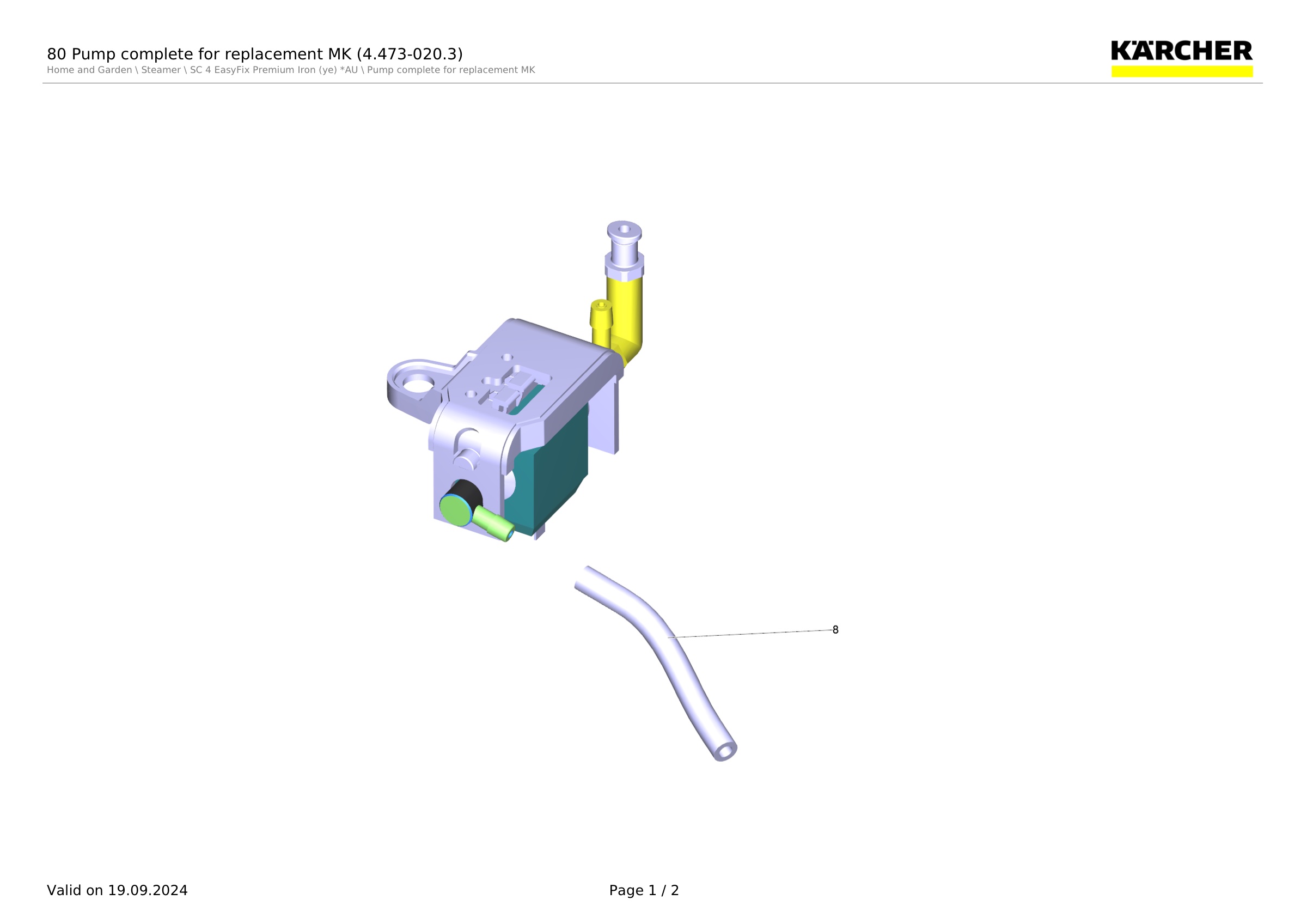 80 Pump complete for replacement MK (4.473-020.3)