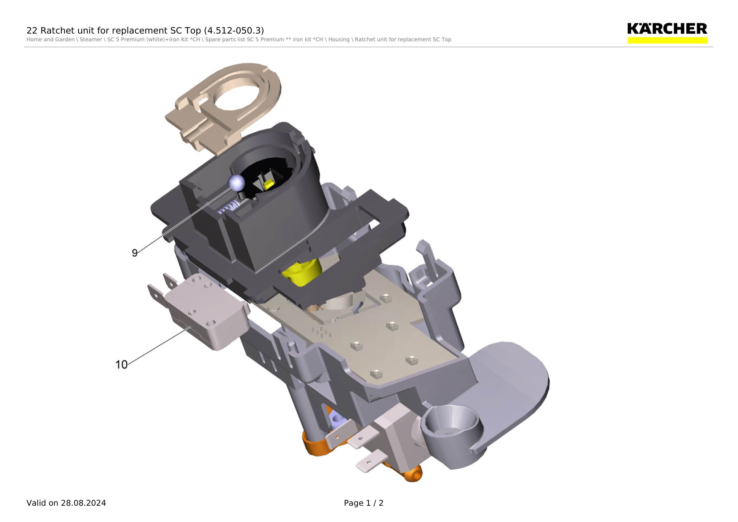 22 Ratchet unit for replacement SC Top (4.512-050.3)