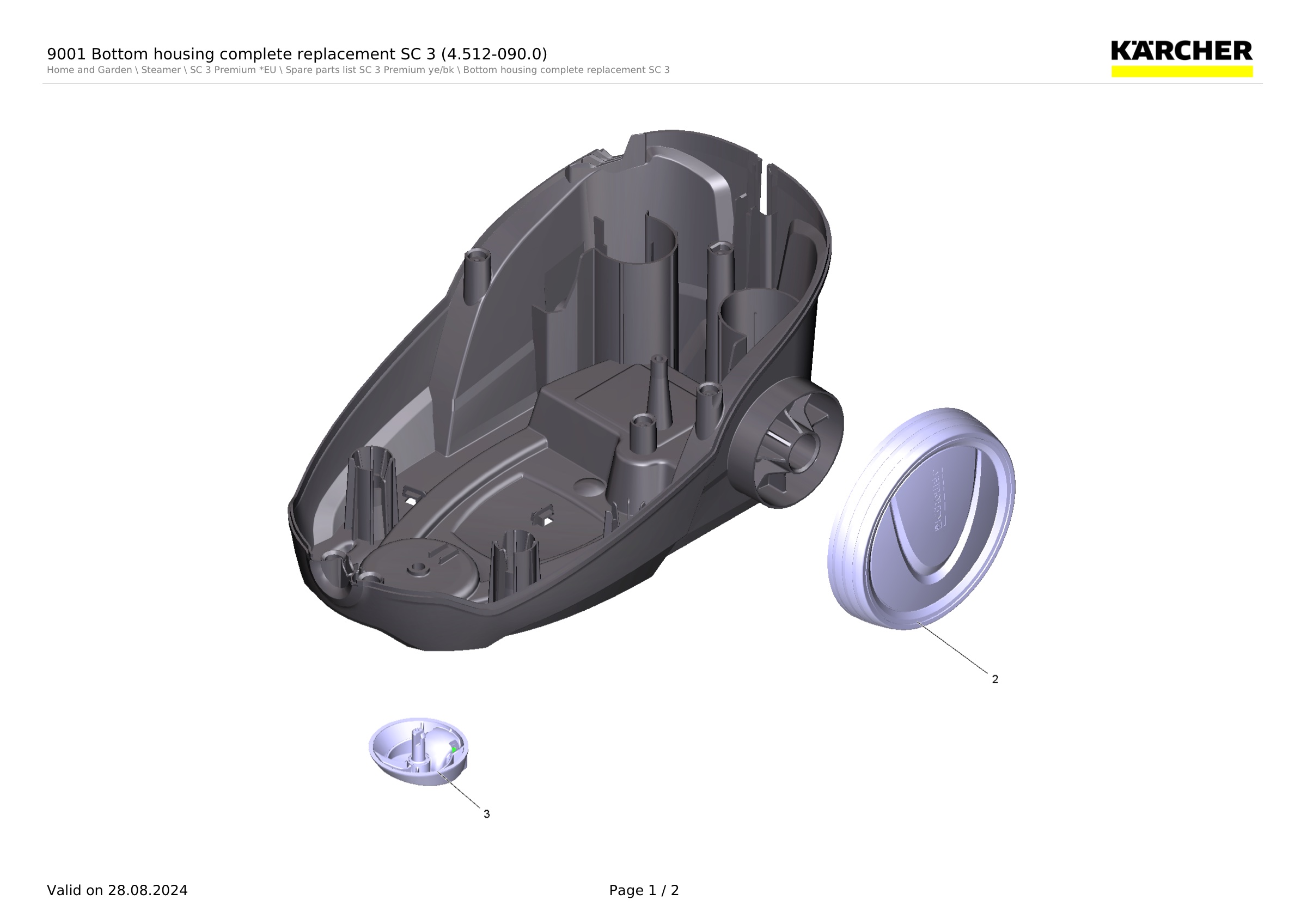 9001 Bottom housing complete replacement SC 3 (4.512-090.0)