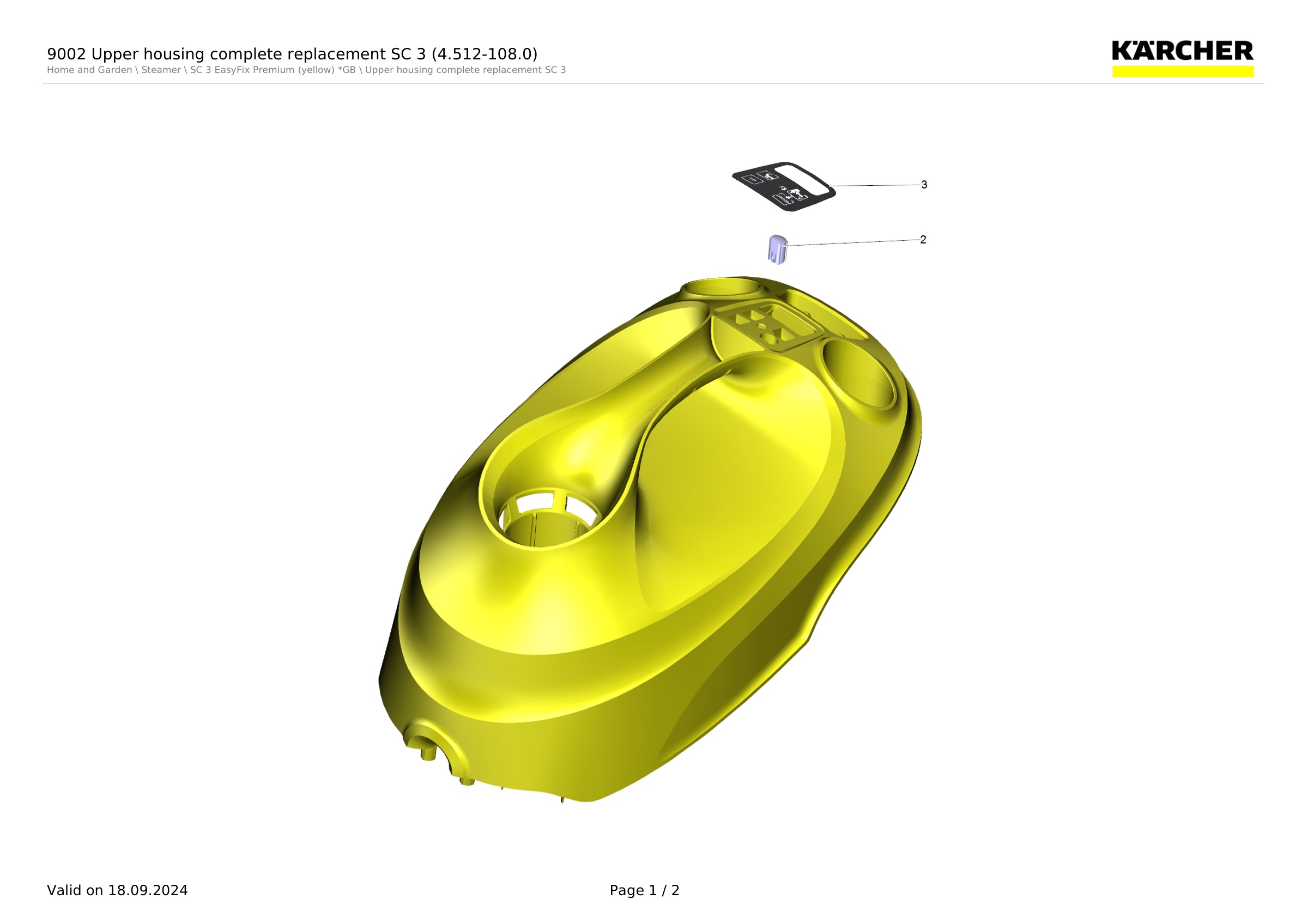 9002 Upper housing complete replacement SC 3 (4.512-108.0)