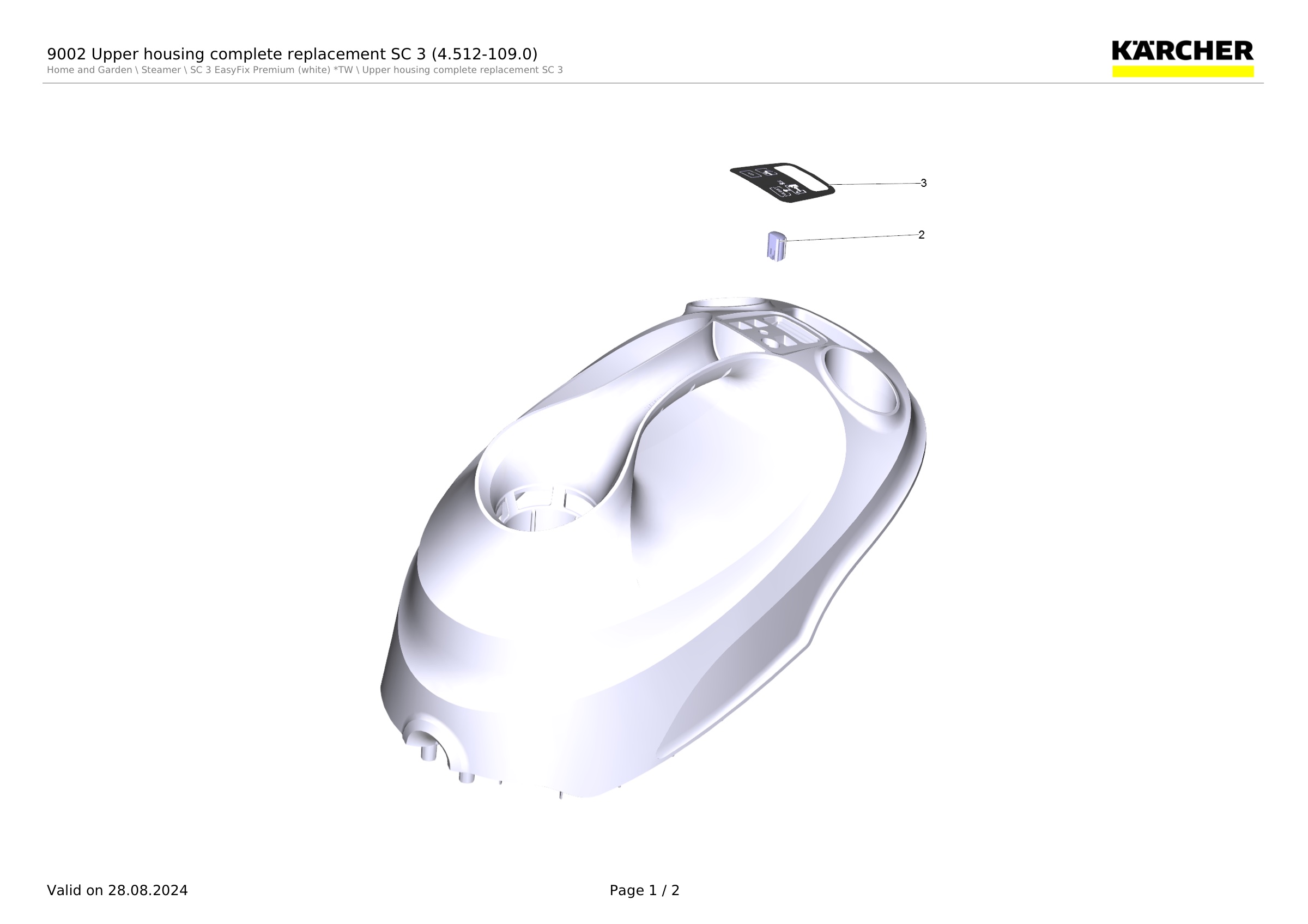 9002 Upper housing complete replacement SC 3 (4.512-109.0)