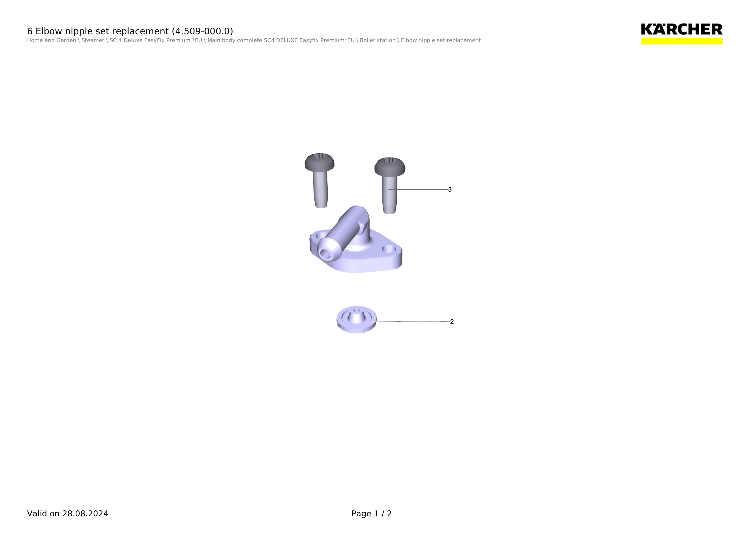 6 Elbow nipple set replacement (4.509-000.0)