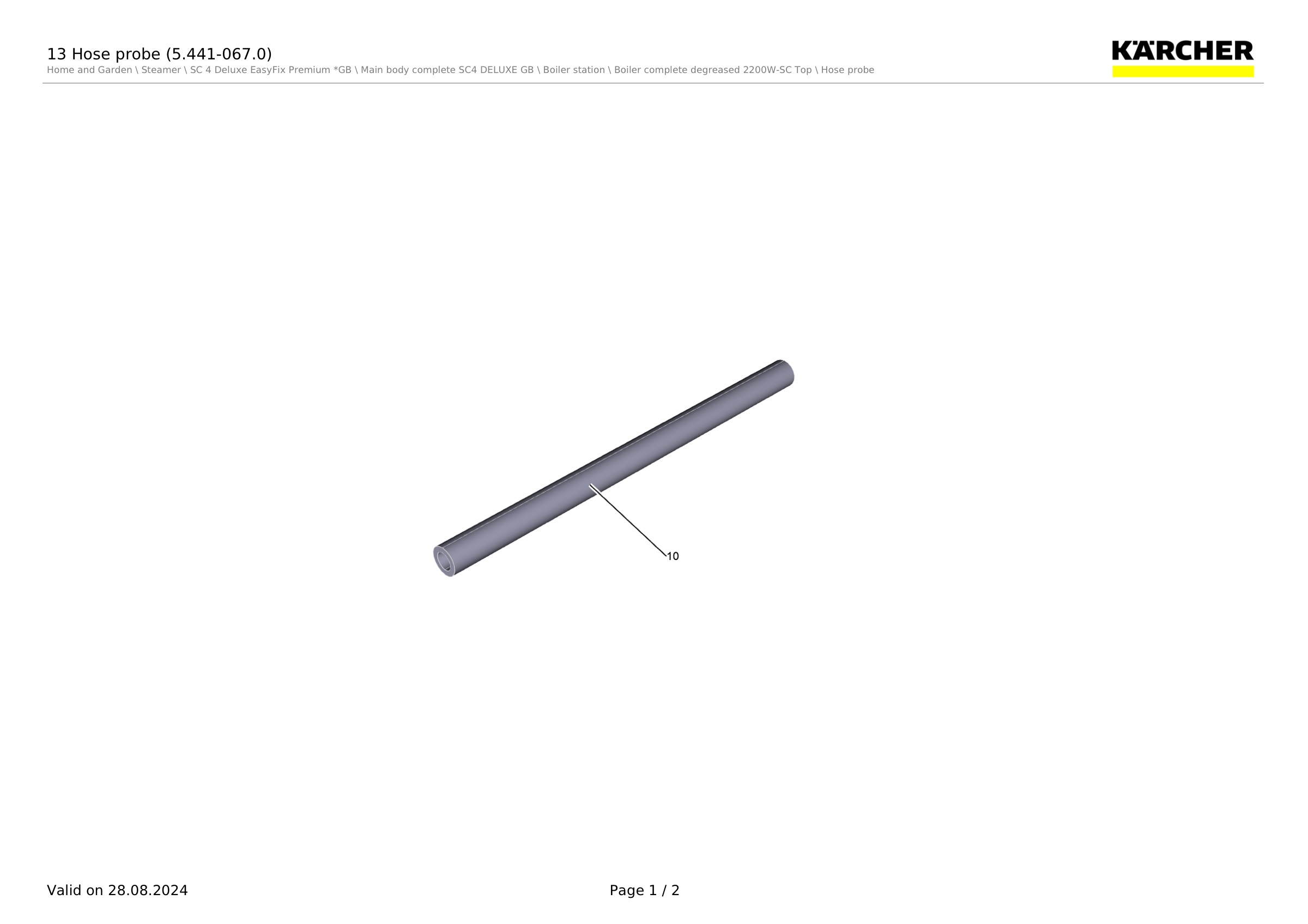 13 Hose probe (5.441-067.0)