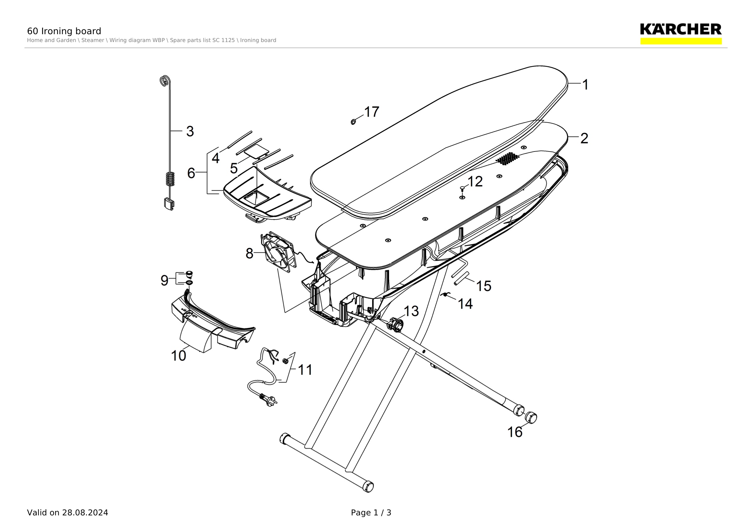 60 Ironing board