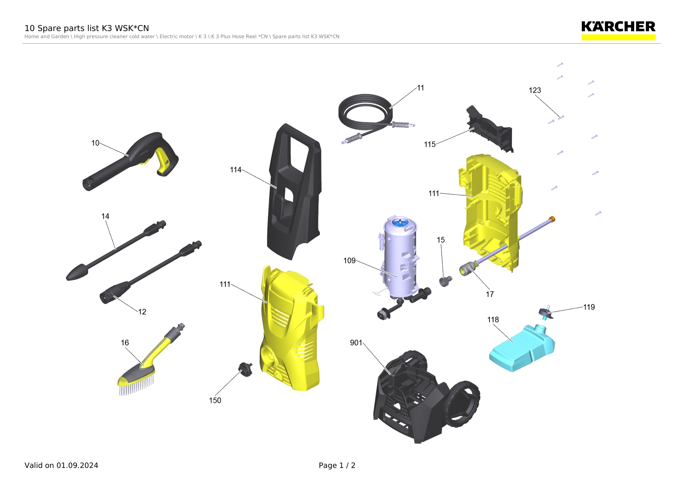 10 Spare parts list K3 WSK*CN