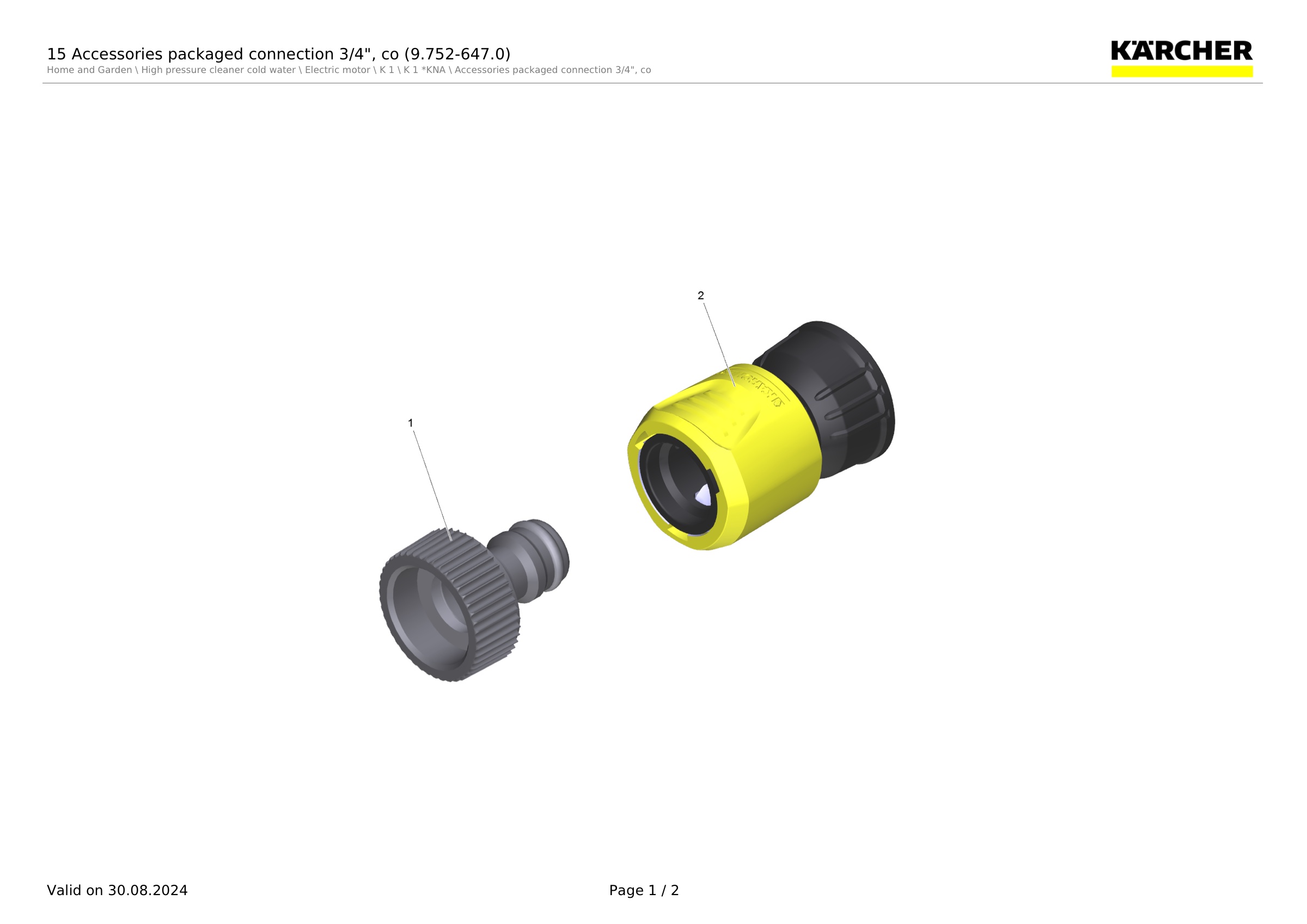 15 Accessories packaged connection 3/4", co (9.752-647.0)