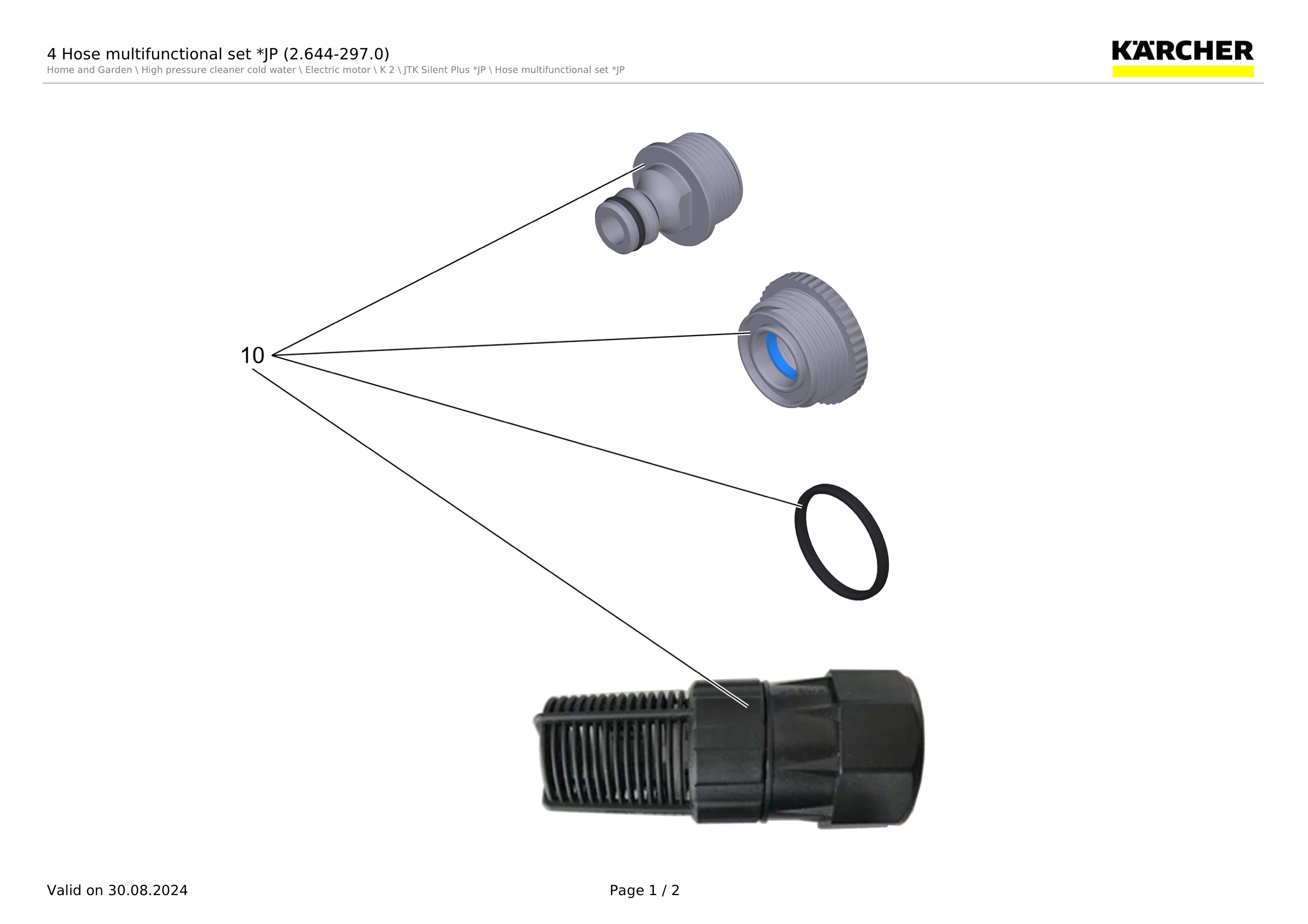 4 Hose multifunctional set *JP (2.644-297.0)
