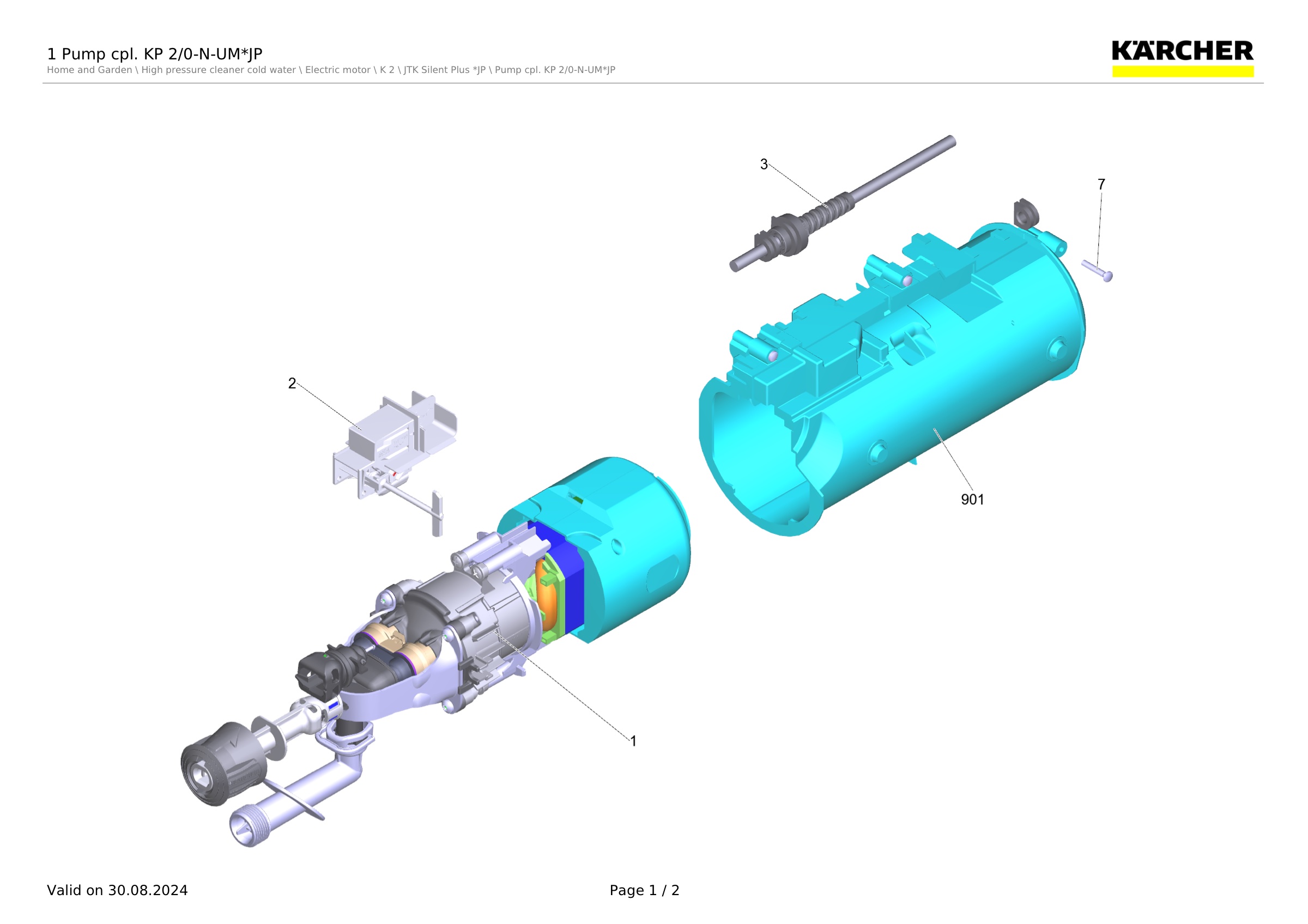 1 Pump cpl. KP 2/0-N-UM*JP