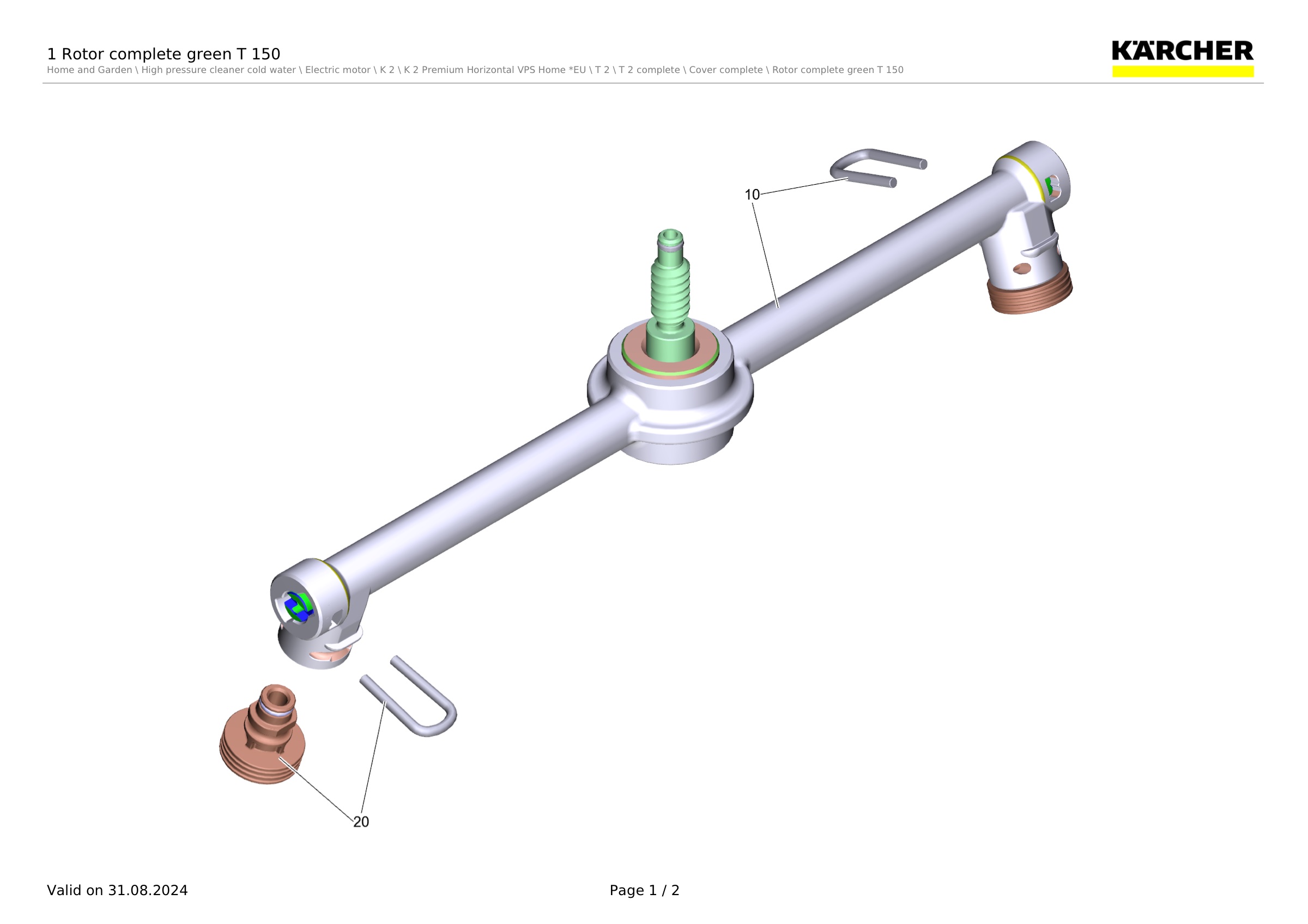 1 Rotor complete green T 150