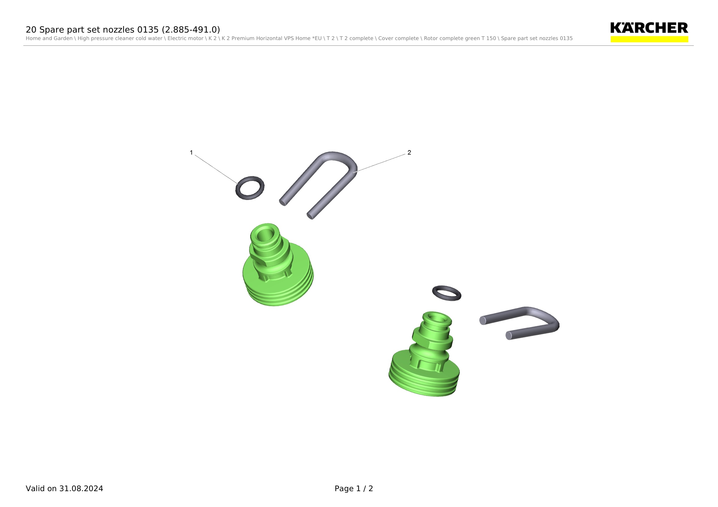 20 Spare part set nozzles 0135 (2.885-491.0)