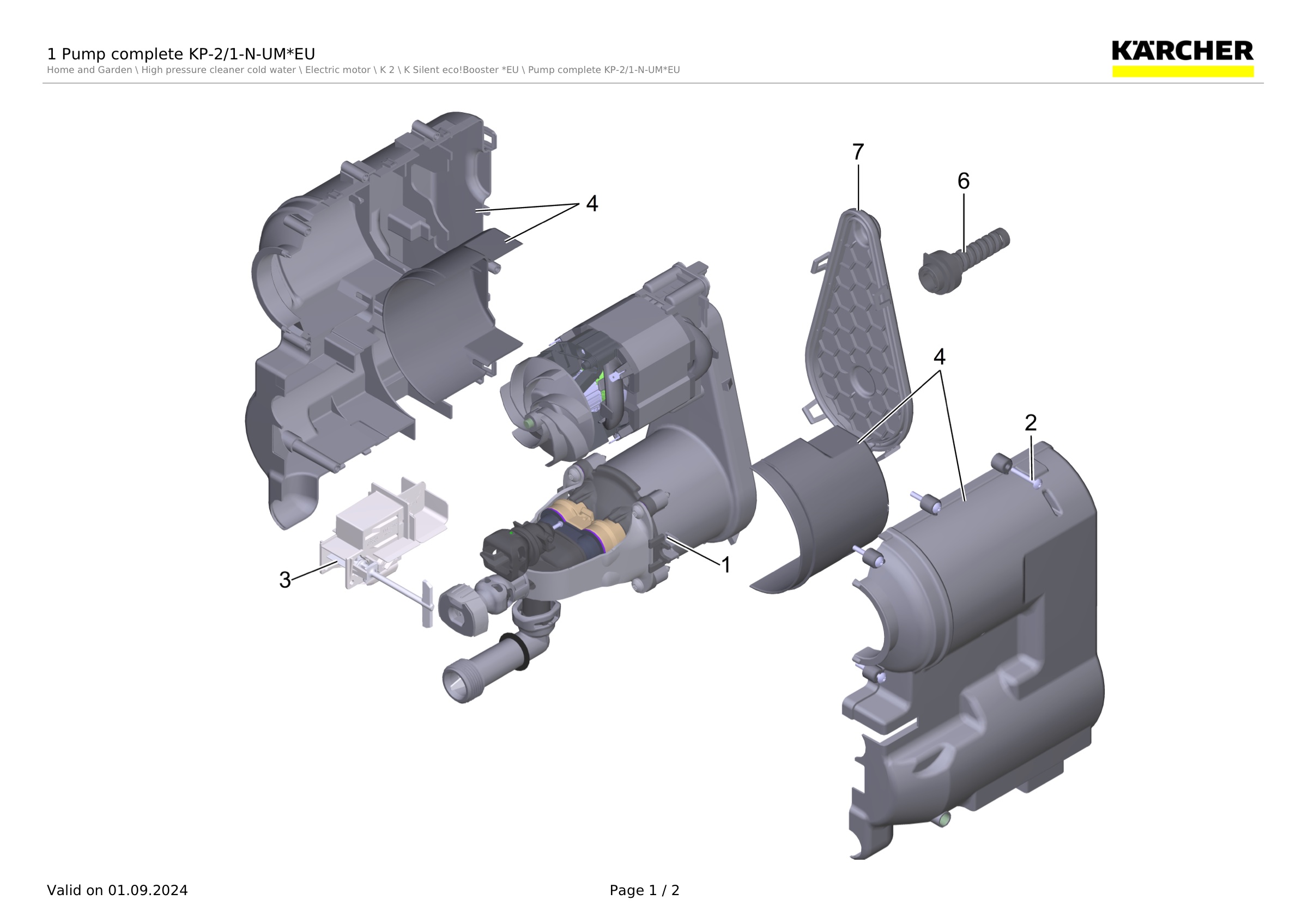 1 Pump complete KP-2/1-N-UM*EU