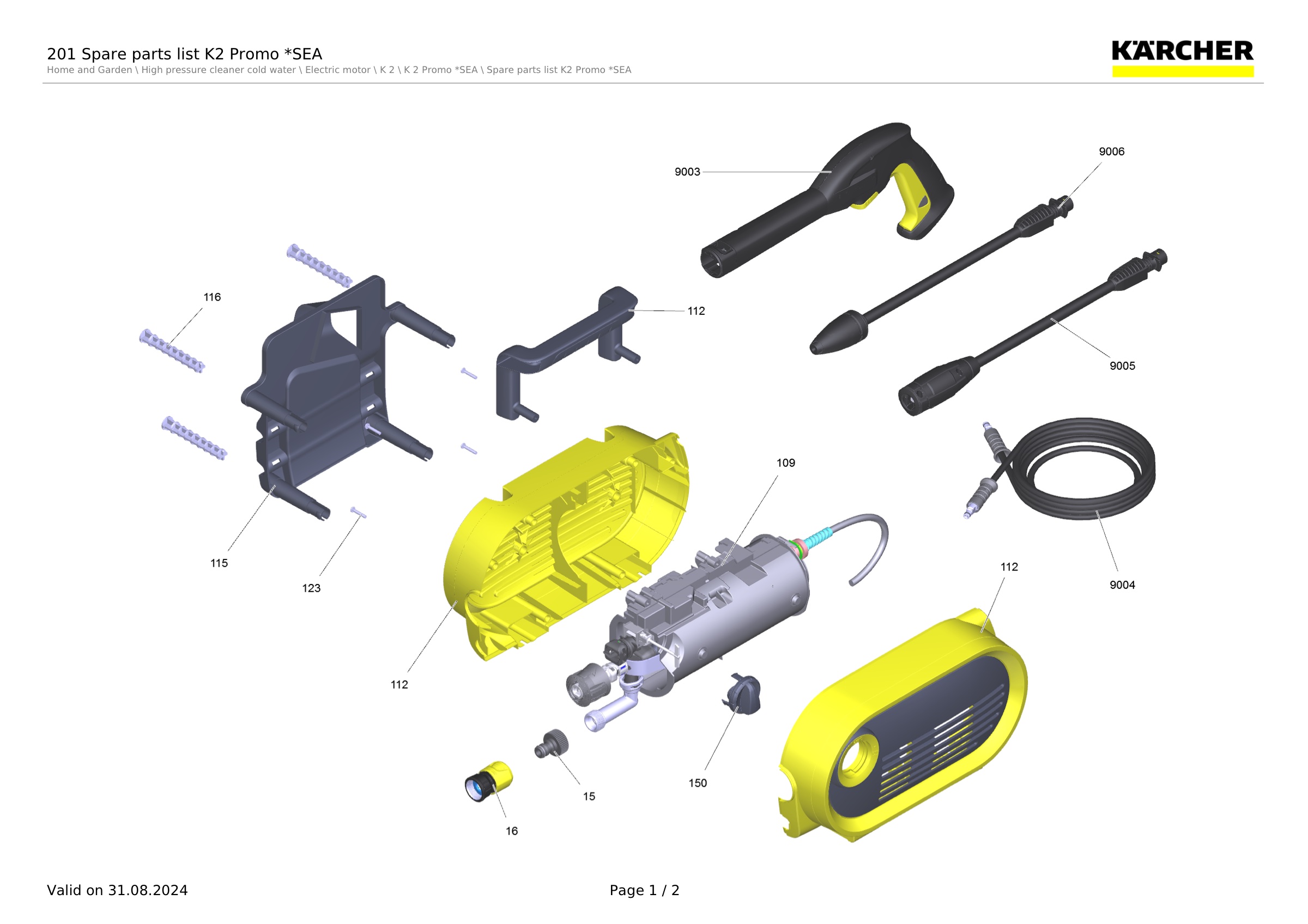 201 Spare parts list K2 Promo *SEA