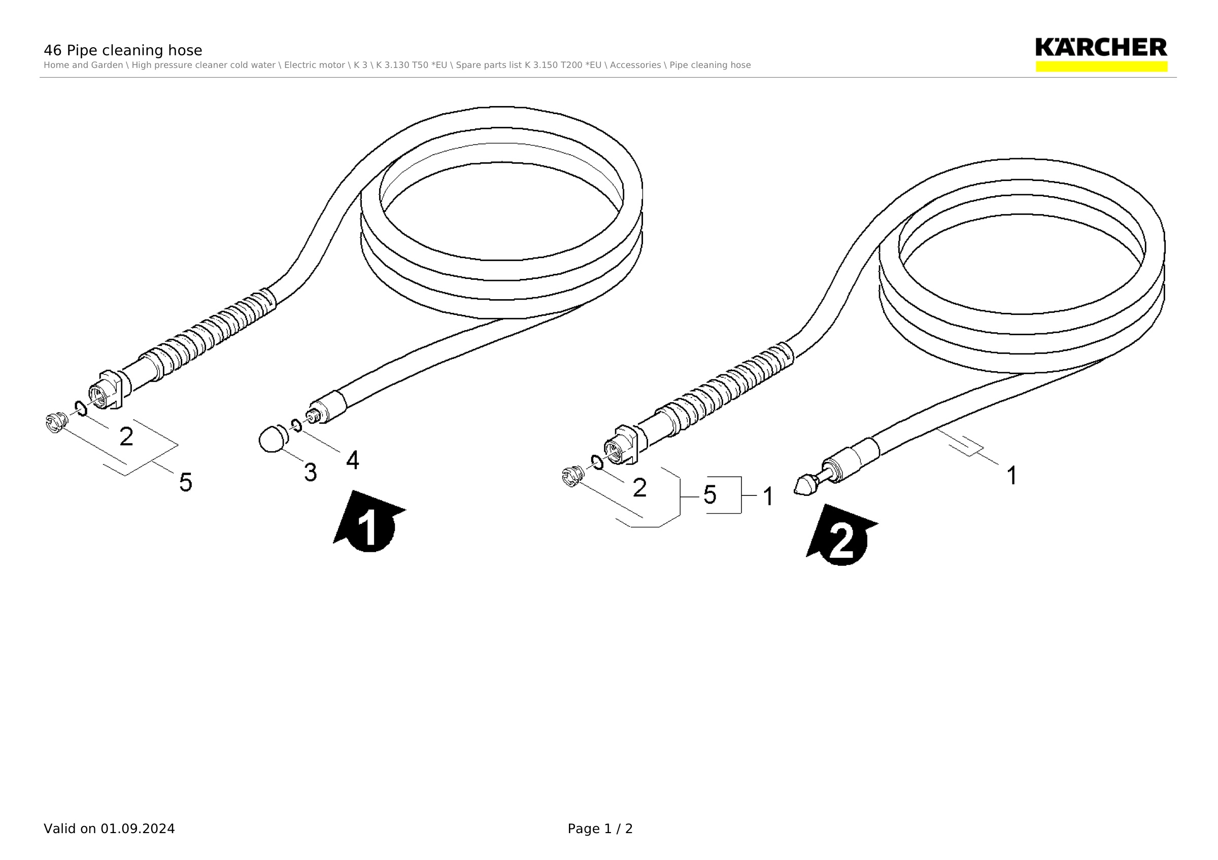 46 Pipe cleaning hose