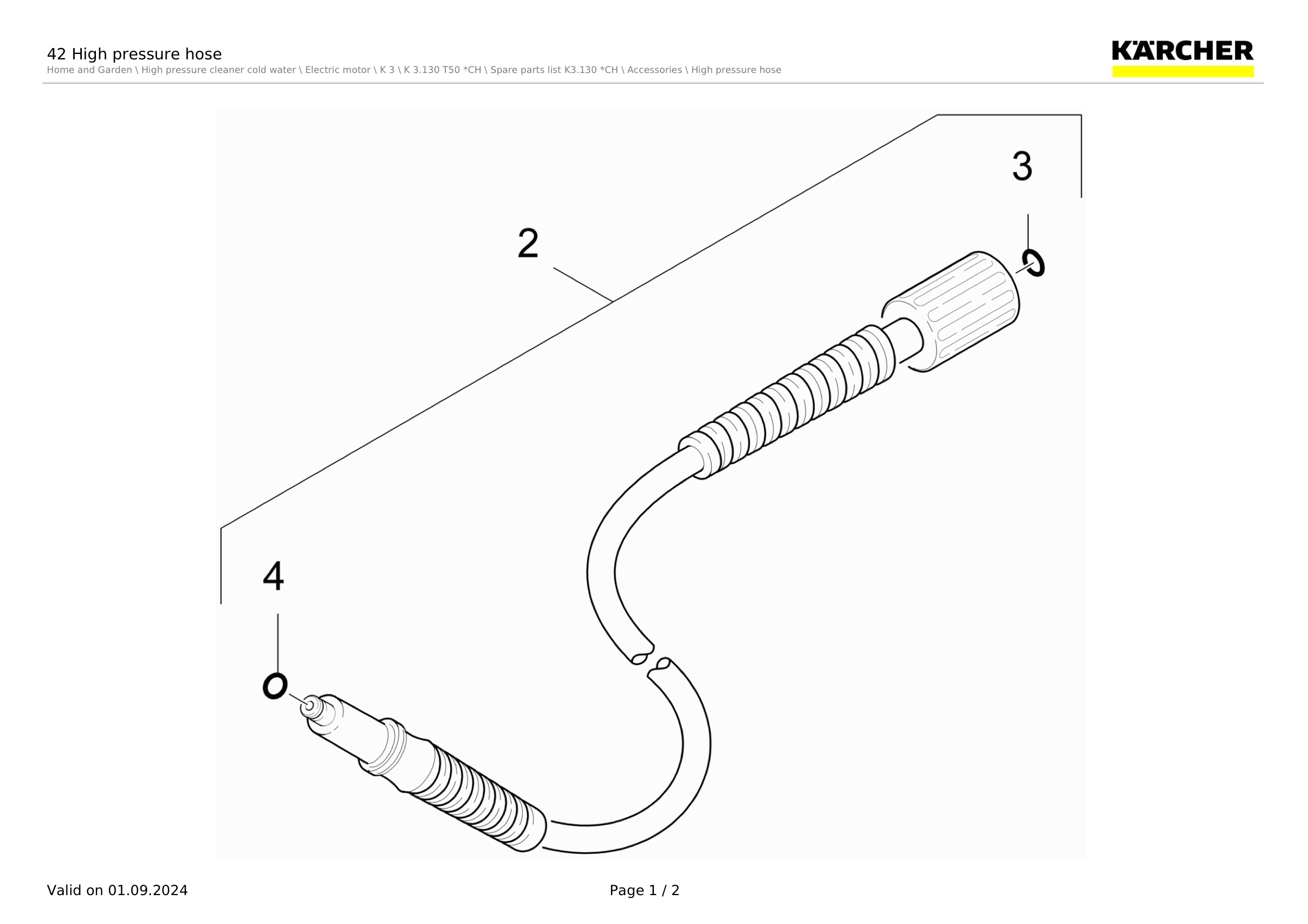 42 High pressure hose