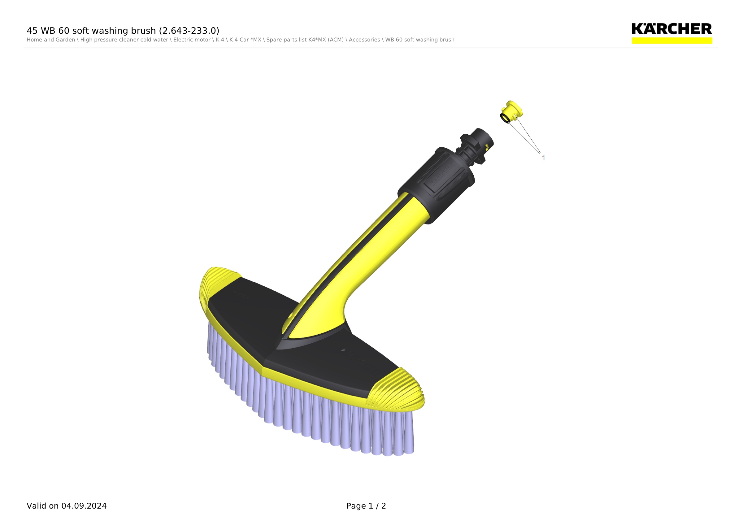 45 WB 60 soft washing brush (2.643-233.0)
