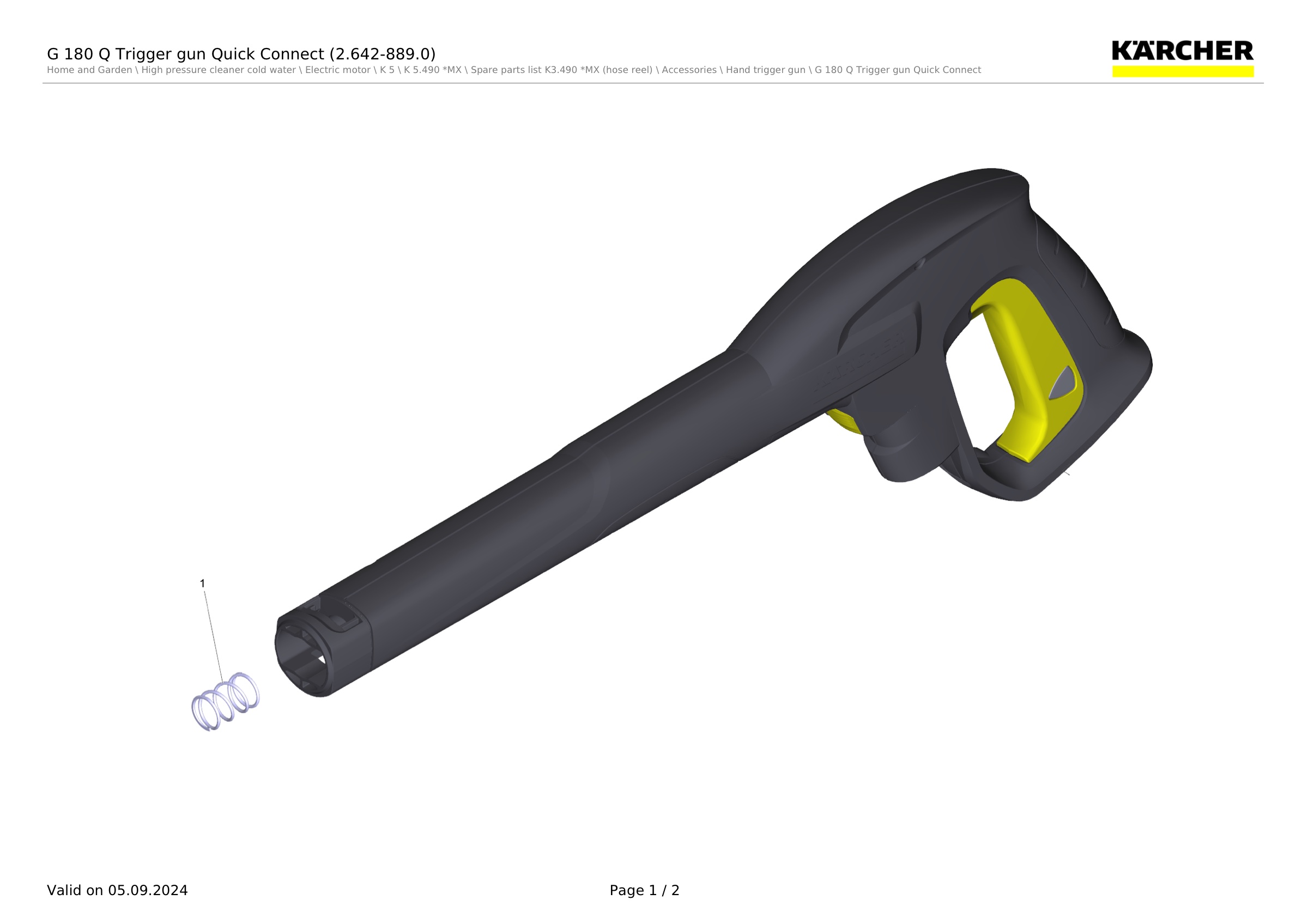 G 180 Q Trigger gun Quick Connect (2.642-889.0)