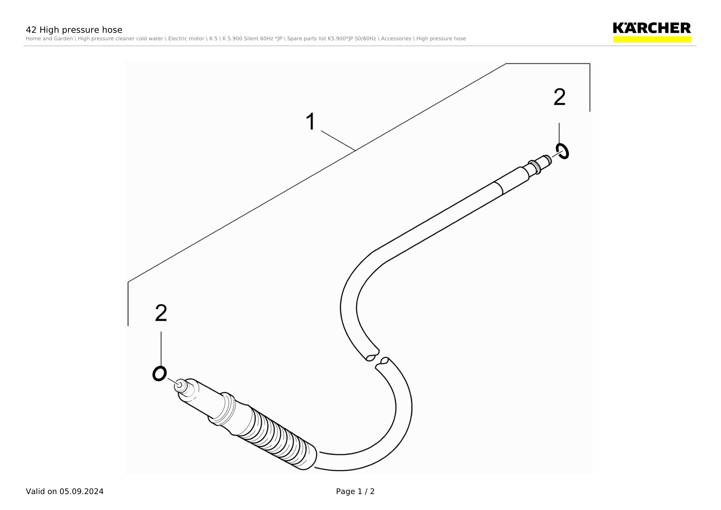 42 High pressure hose
