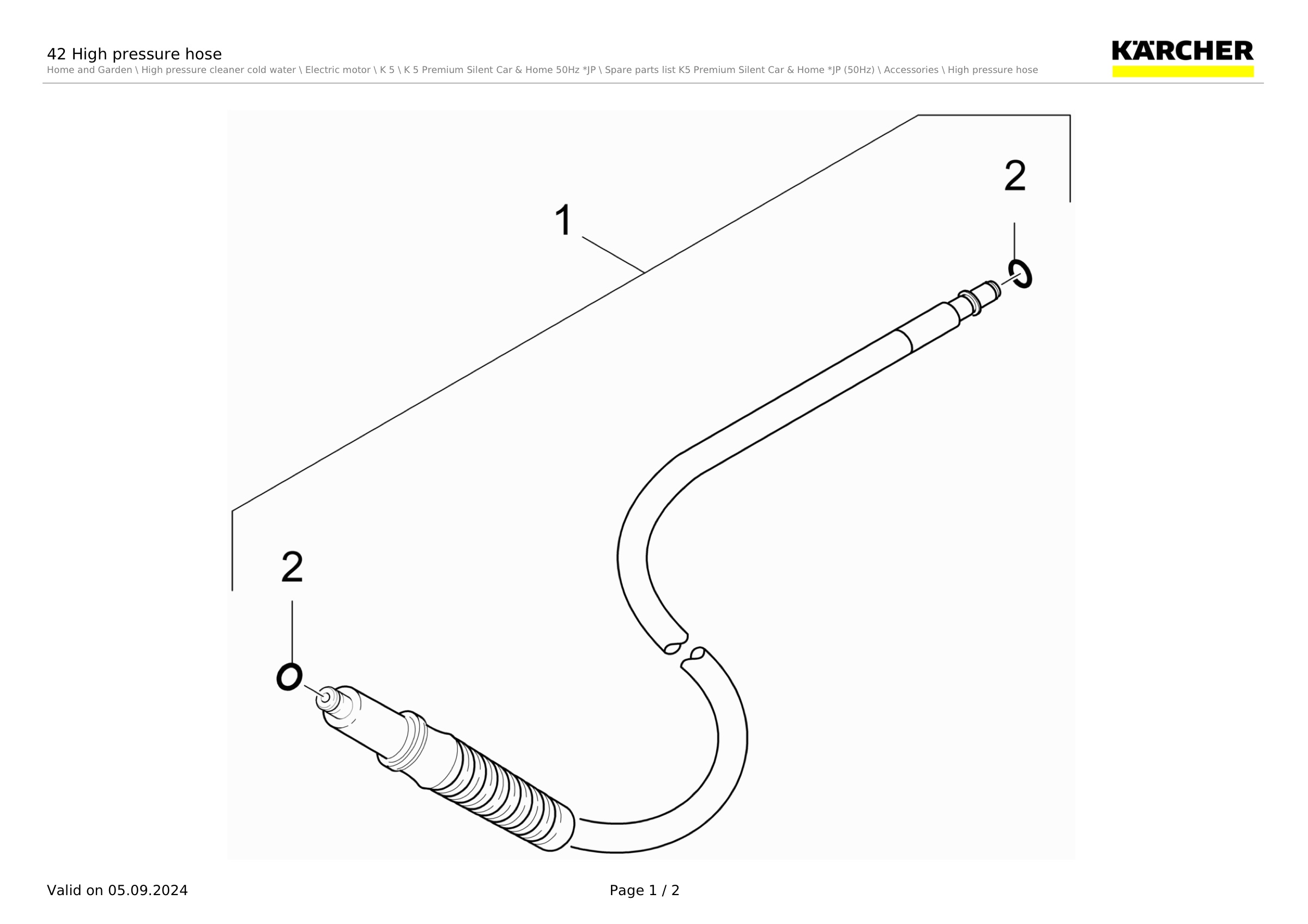 42 High pressure hose