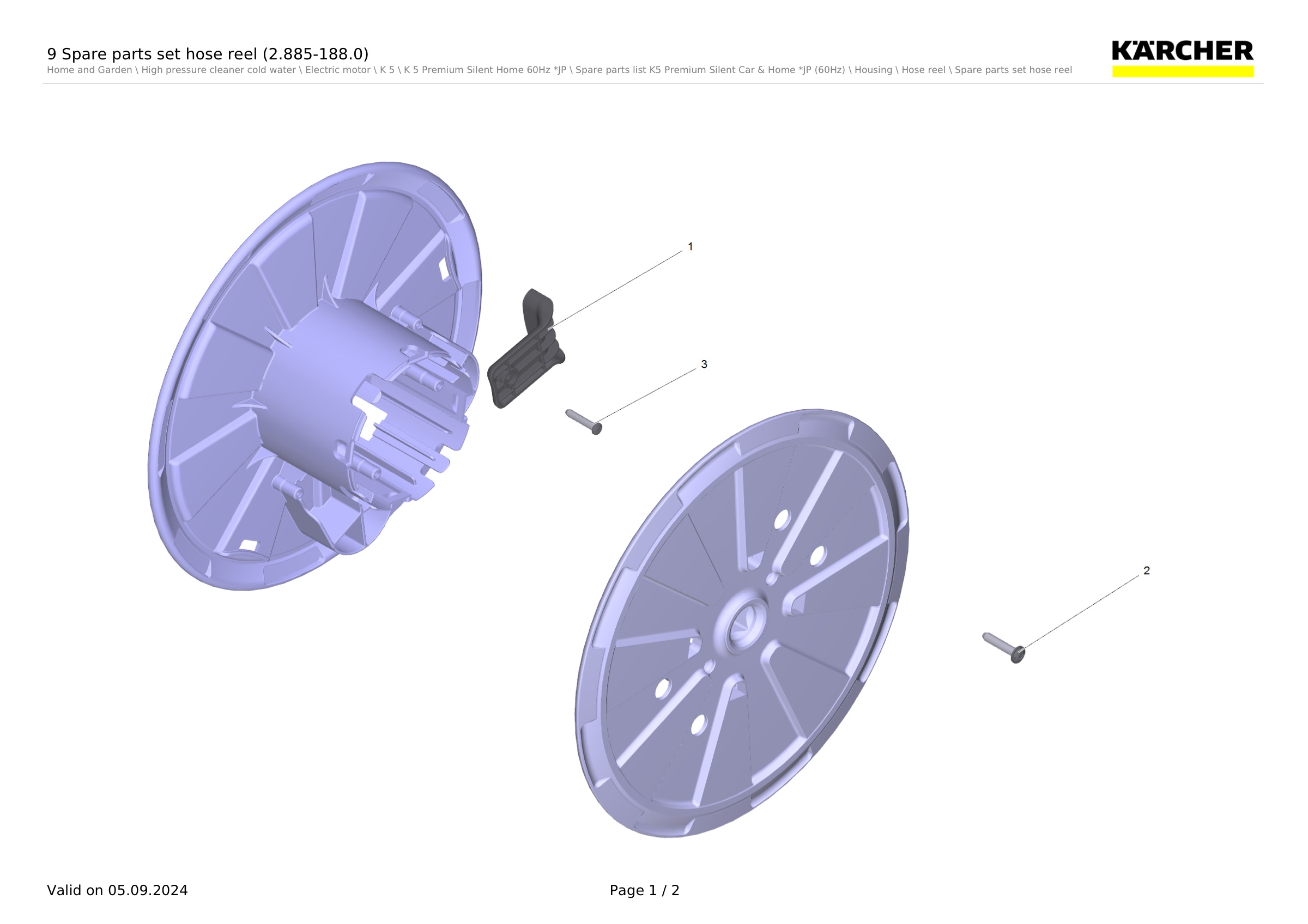 9 Spare parts set hose reel (2.885-188.0)